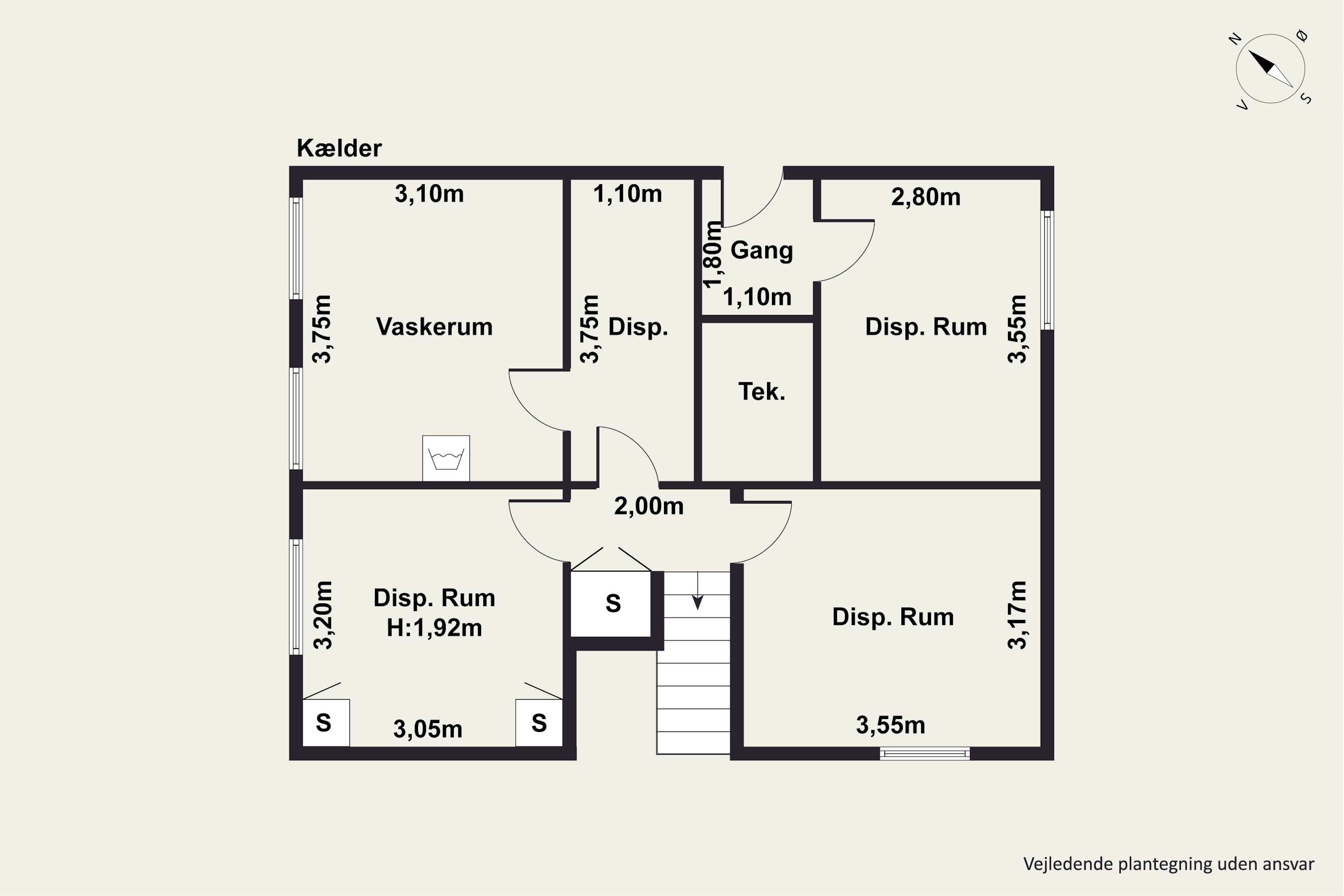 Plantegninger billede af Snebær Alle 16A, st.., 2770 Kastrup