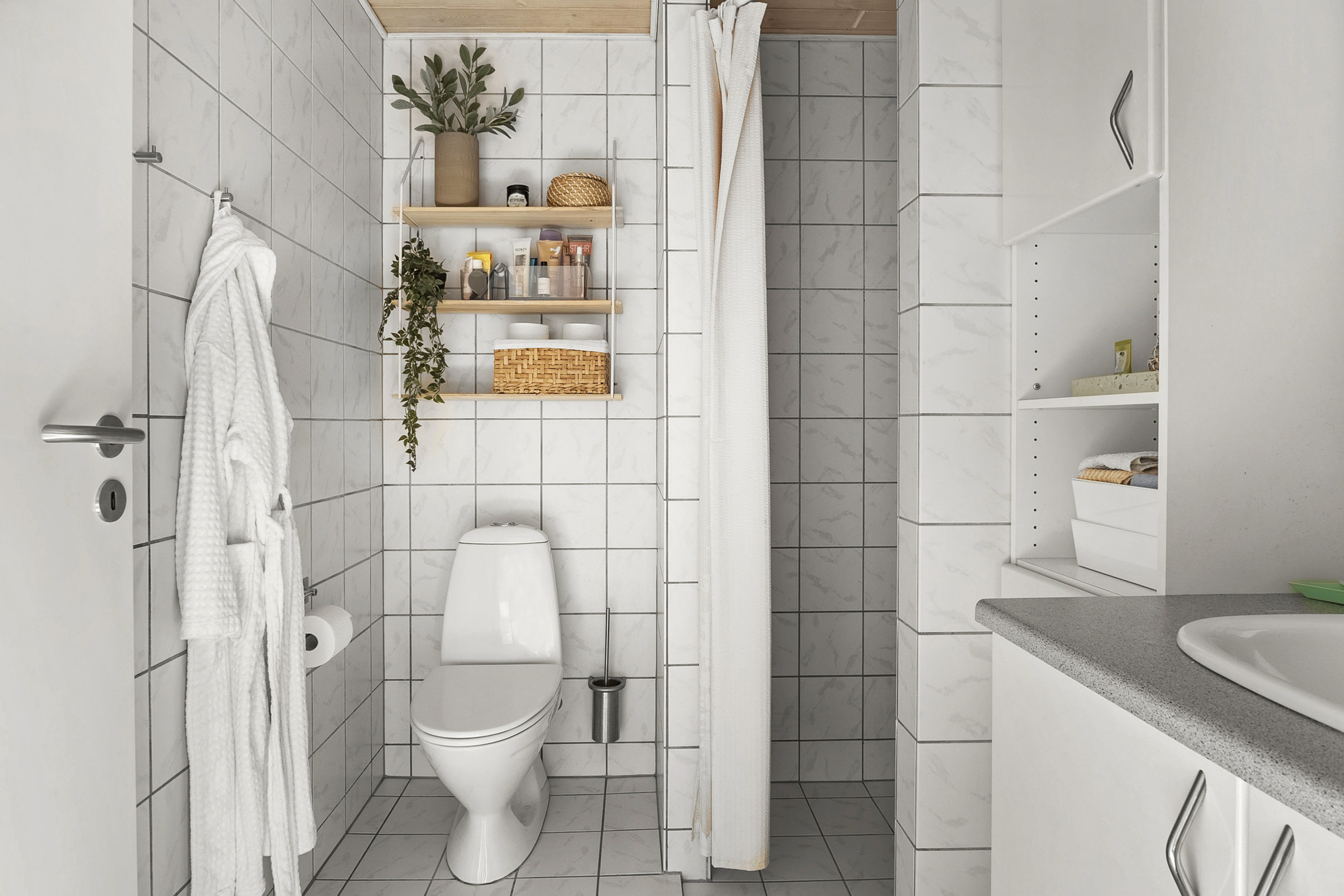 Fremhævet badeværelse billede i fuldskærmstilstand. Billede af Charlotteparken 87, 8700 Horsens