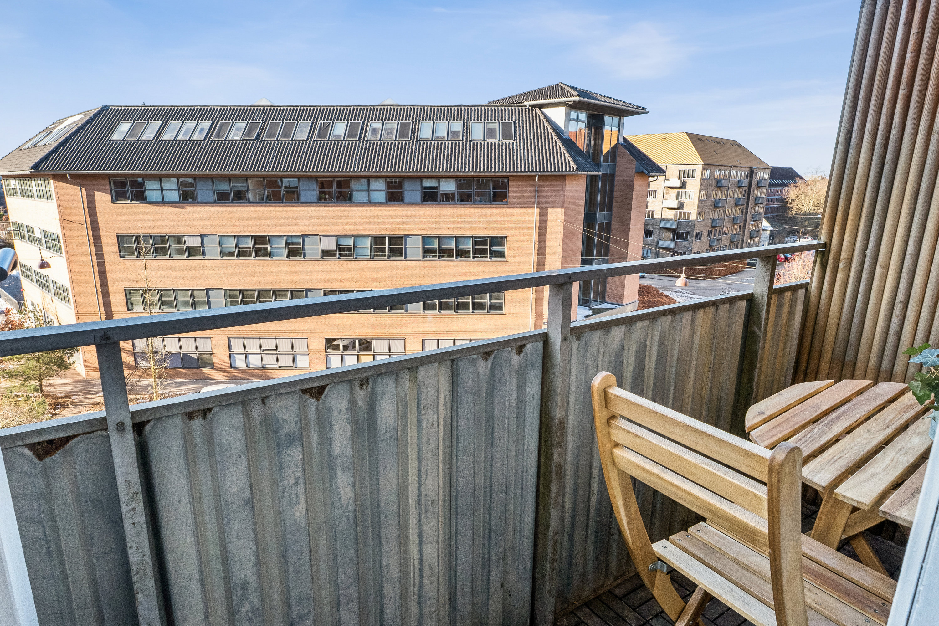 Fremhævet terrasse billede i fuldskærmstilstand. Billede af Lange-Müllers Gade 25, 3. th., 2100 København Ø