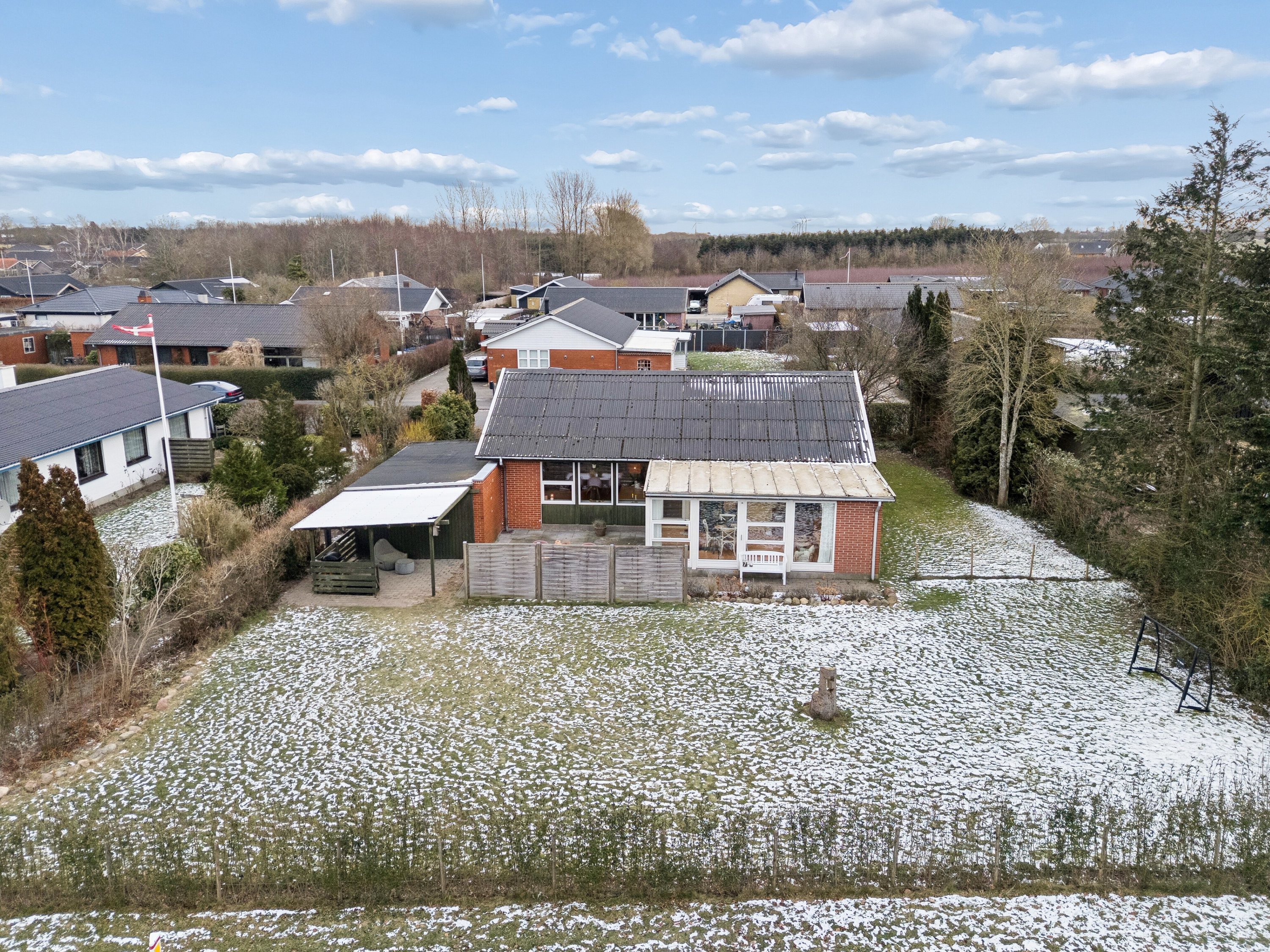 Fremhævet luftfoto billede i fuldskærmstilstand. Billede af Flakkebjerg Birkevej 9, Flakkebjerg, 4200 Slagelse