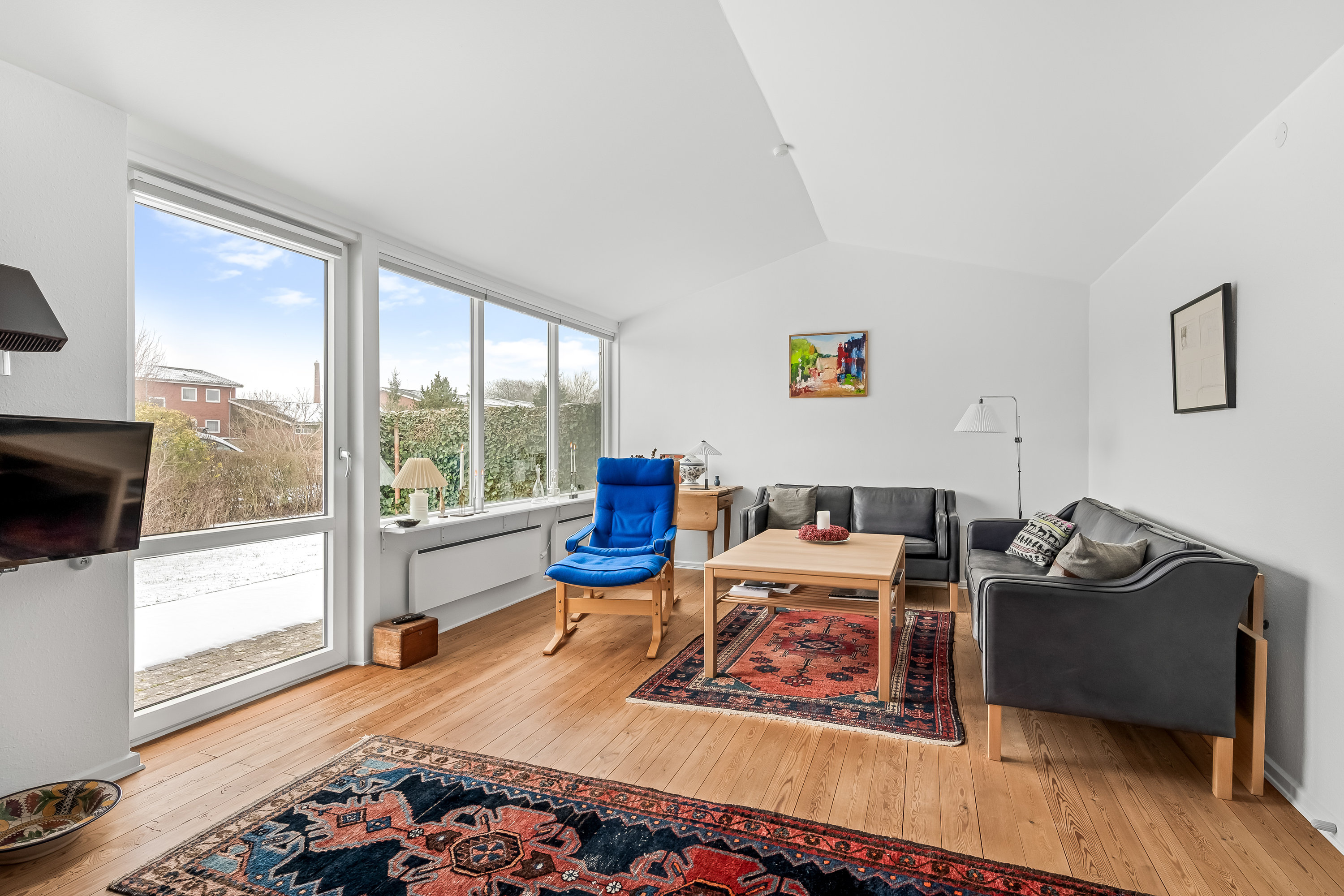 Fremhævet stue billede i fuldskærmstilstand. Billede af Lindevej 3, 6270 Tønder