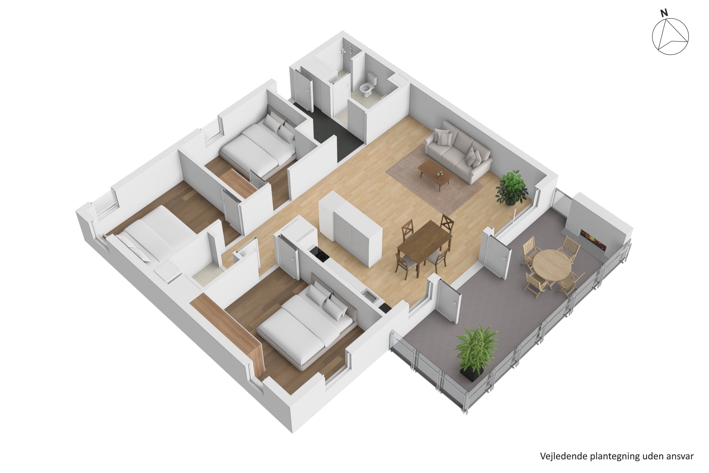 Plantegninger billede af Elgårdsminde 109, 4. th., Søften, 8382 Hinnerup