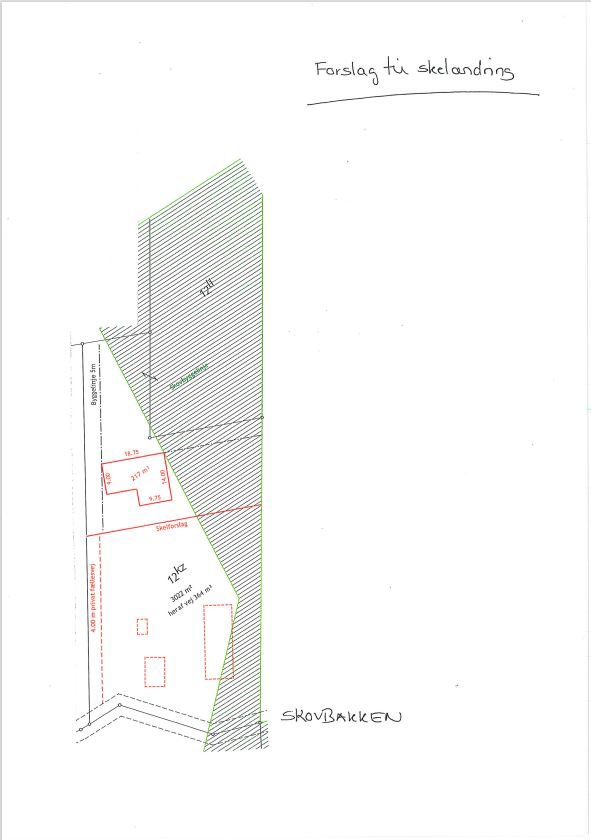 Fremhævet forslag til skelændring  billede i fuldskærmstilstand. Billede af Skovbakken 3, Rågeleje, 3210 Vejby