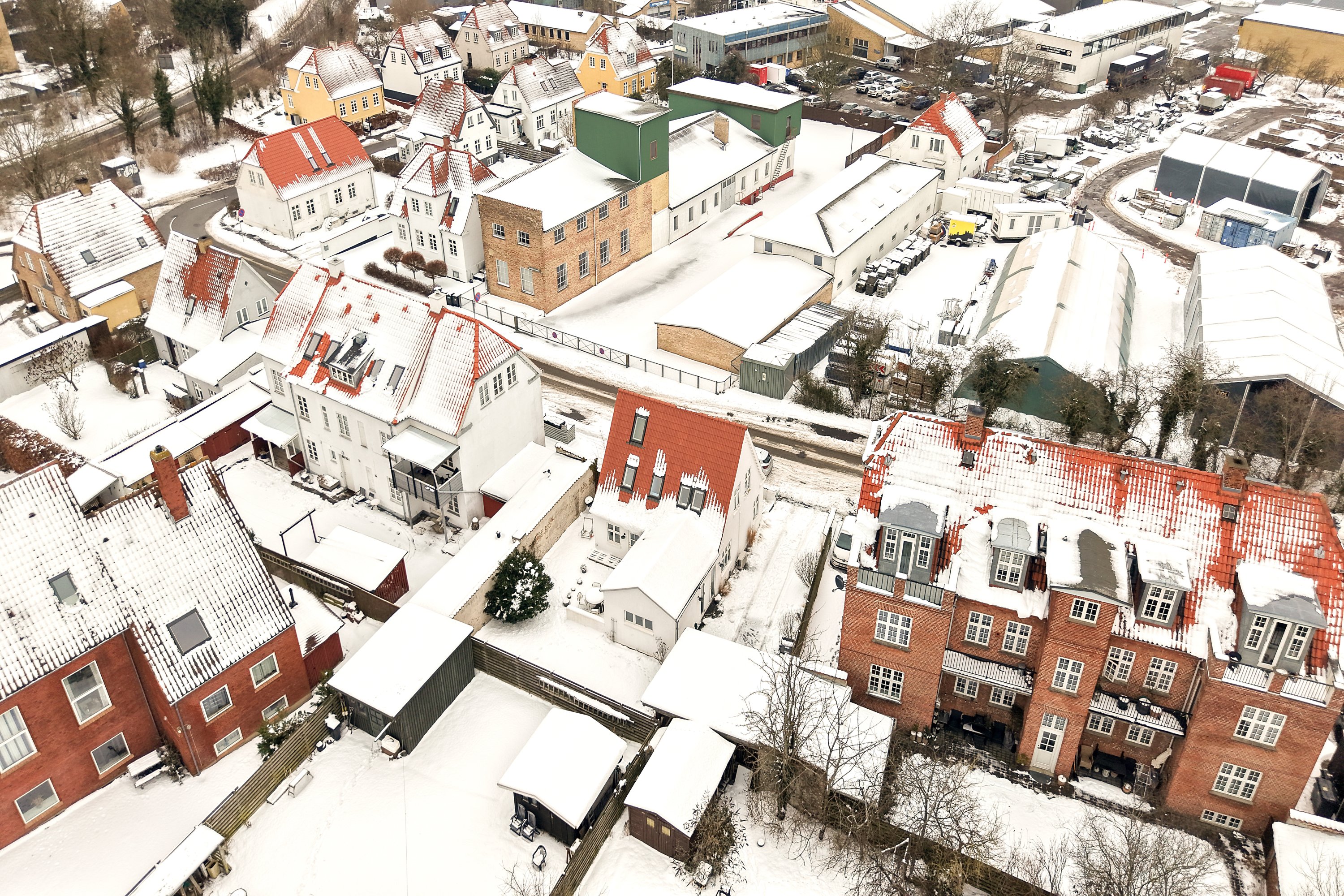 Fremhævet luftfoto billede i fuldskærmstilstand. Billede af Strandmøllevej 14, 4300 Holbæk