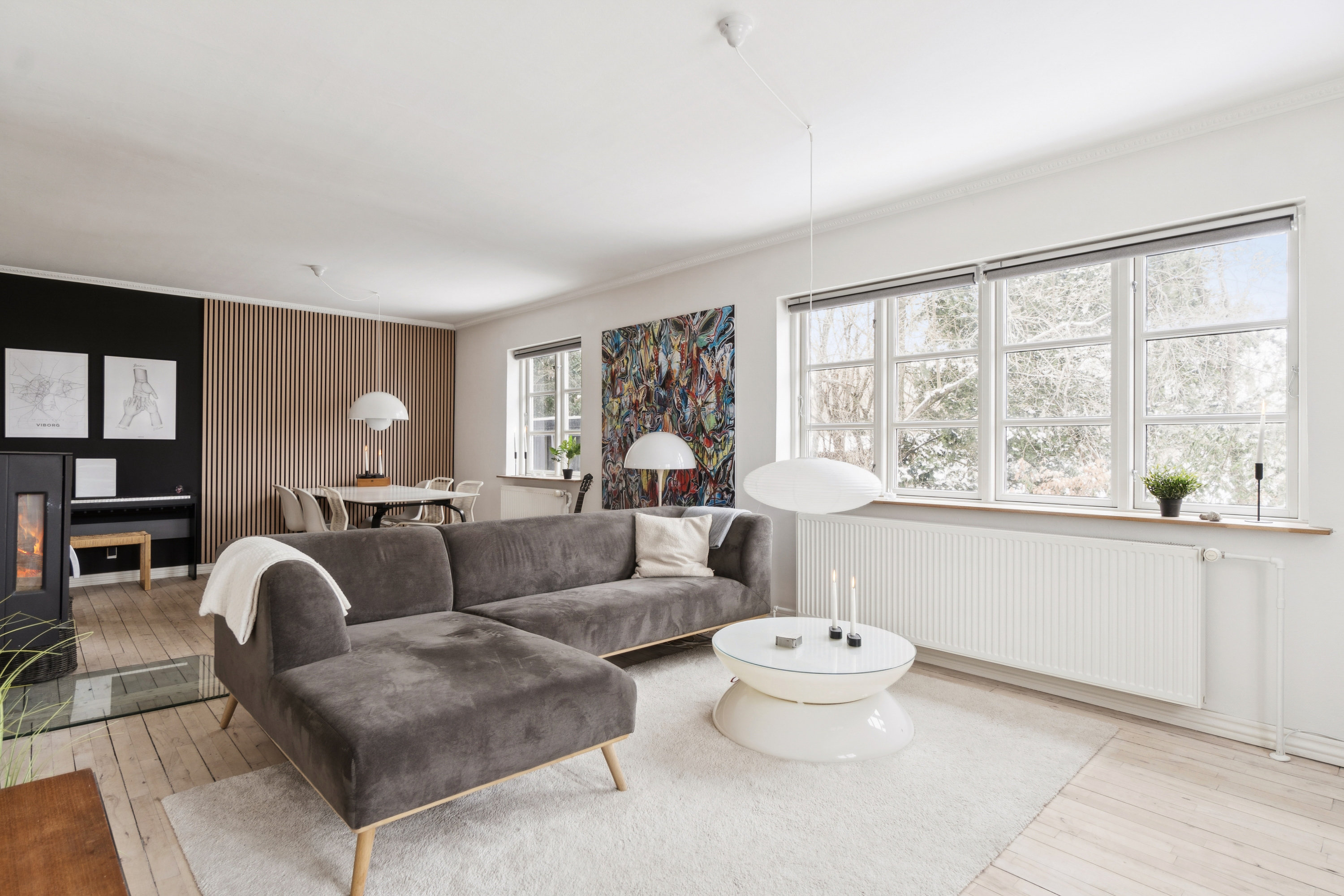 Fremhævet stue billede i fuldskærmstilstand. Billede af Gl. Randersvej 34A, 8800 Viborg
