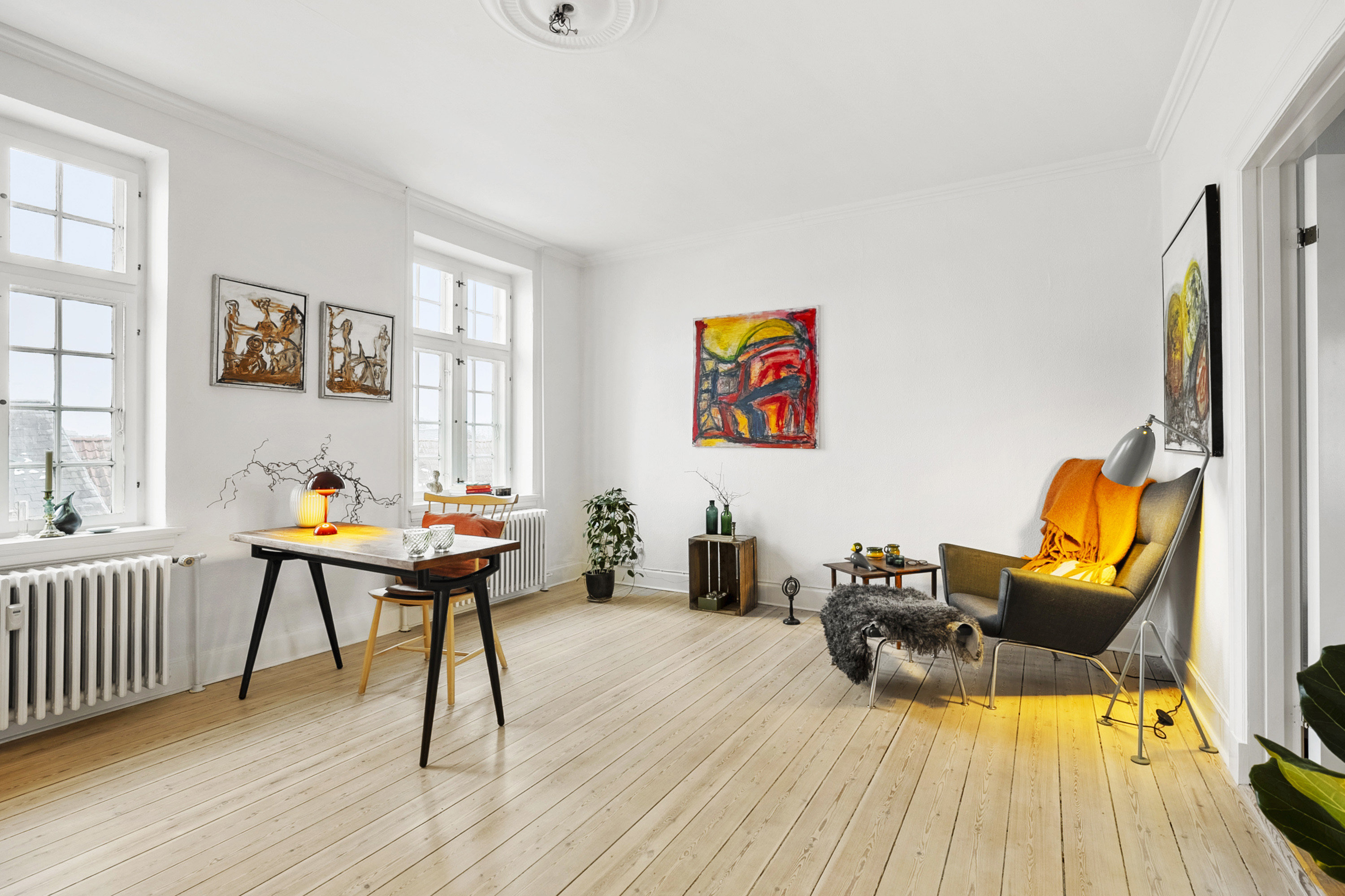 Fremhævet stue billede i fuldskærmstilstand. Billede af Klaregade 21, 3. tv., 5000 Odense C