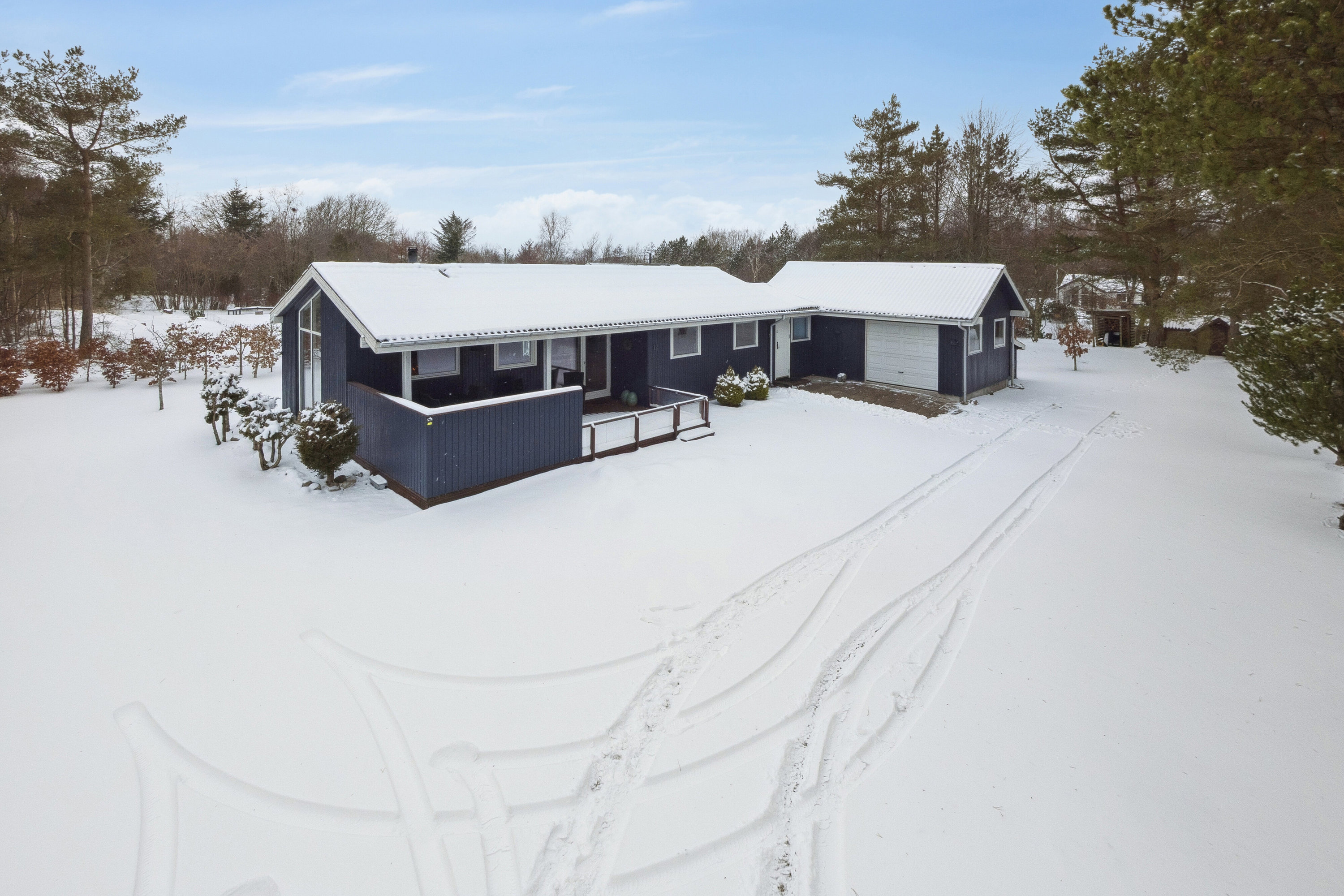 Fremhævet set fra haven billede i fuldskærmstilstand. Billede af Agerøvej 12, Amtoft, 7742 Vesløs