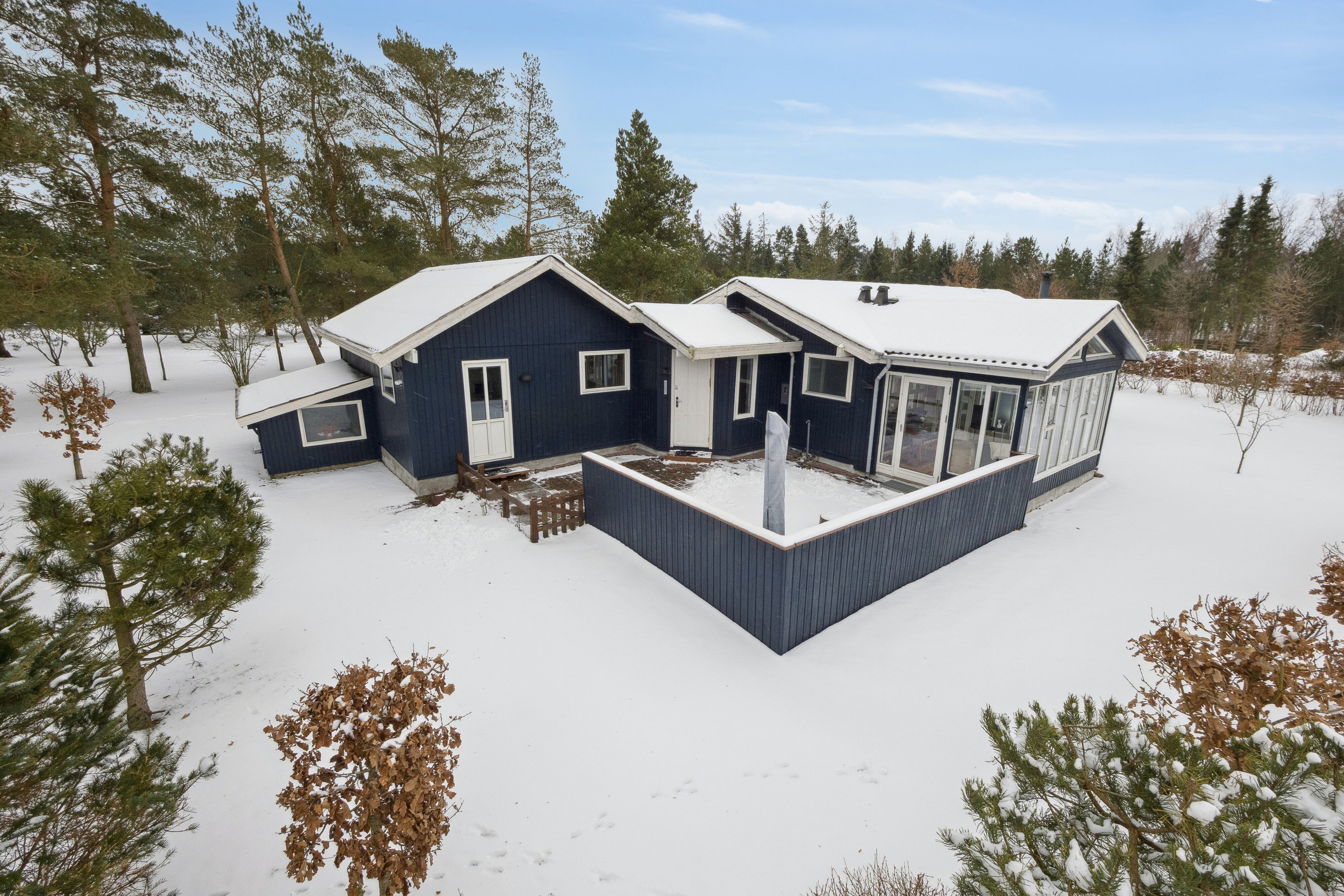 Fremhævet set fra haven billede i fuldskærmstilstand. Billede af Agerøvej 12, Amtoft, 7742 Vesløs