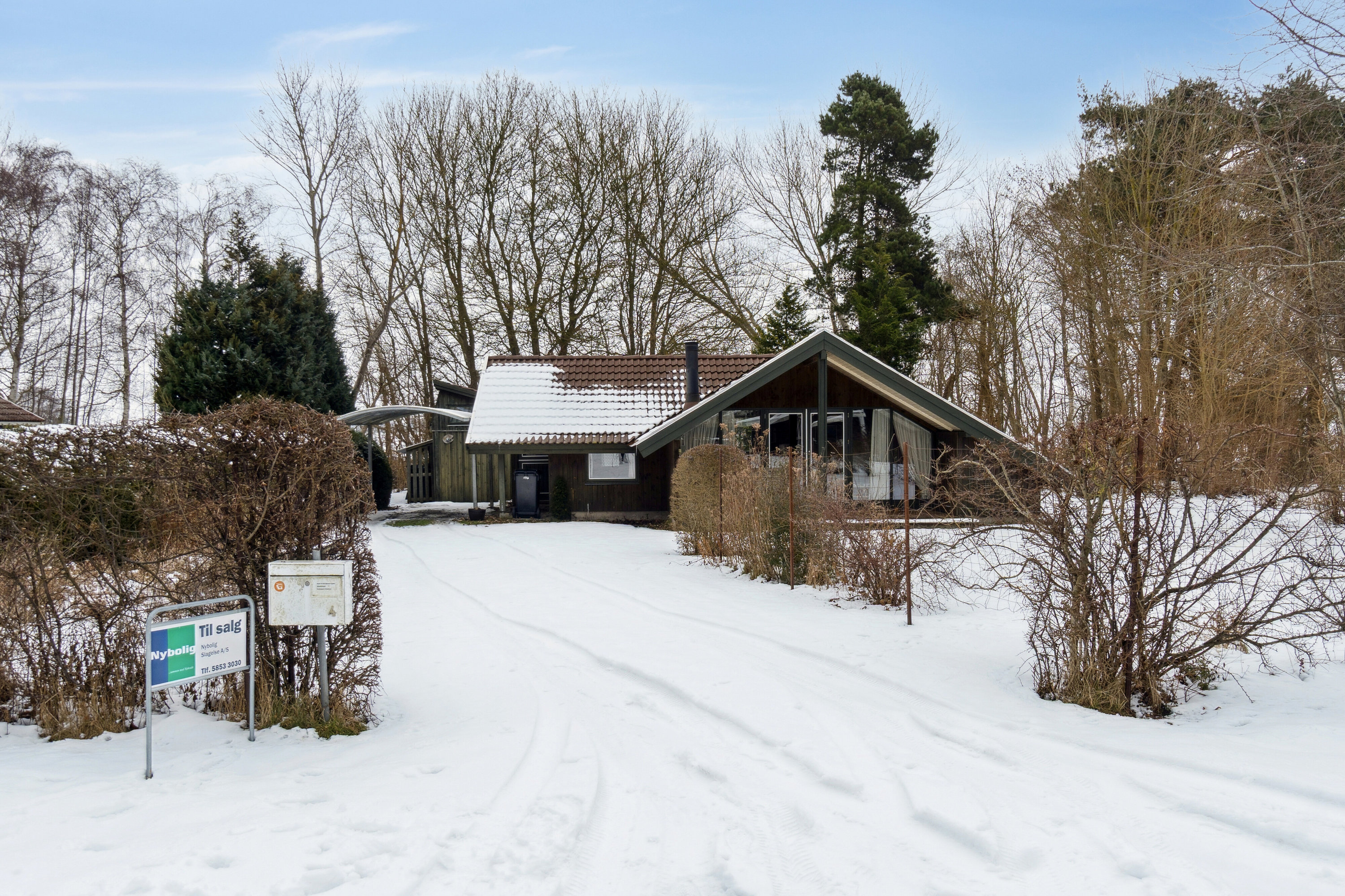 Fremhævet set fra haven billede i fuldskærmstilstand. Billede af Gulspurvevej 4, Ll Kongsmark, 4200 Slagelse