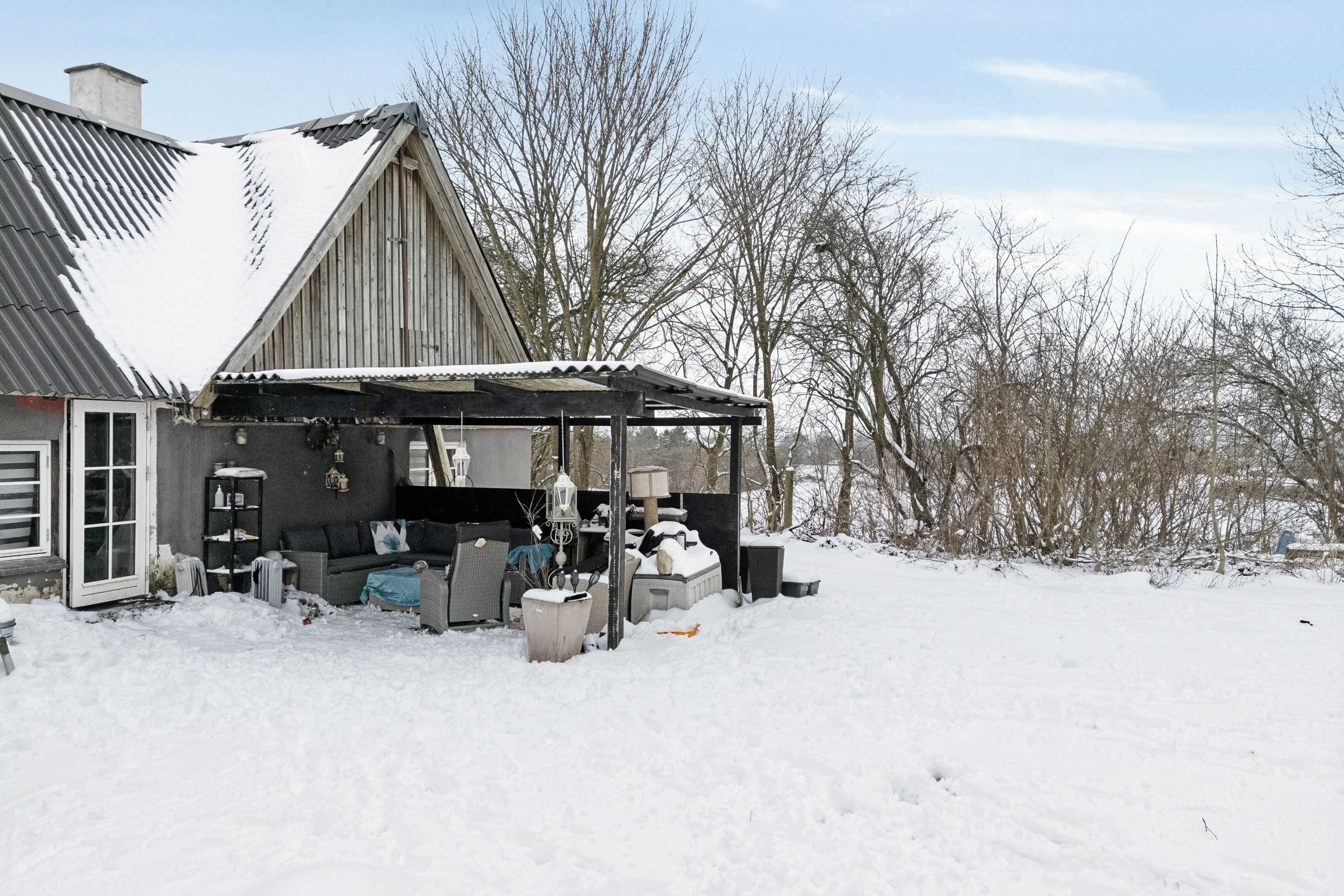 Fremhævet set fra haven billede i fuldskærmstilstand. Billede af Kollekollevej 23, Sv Hestehave, 4560 Vig