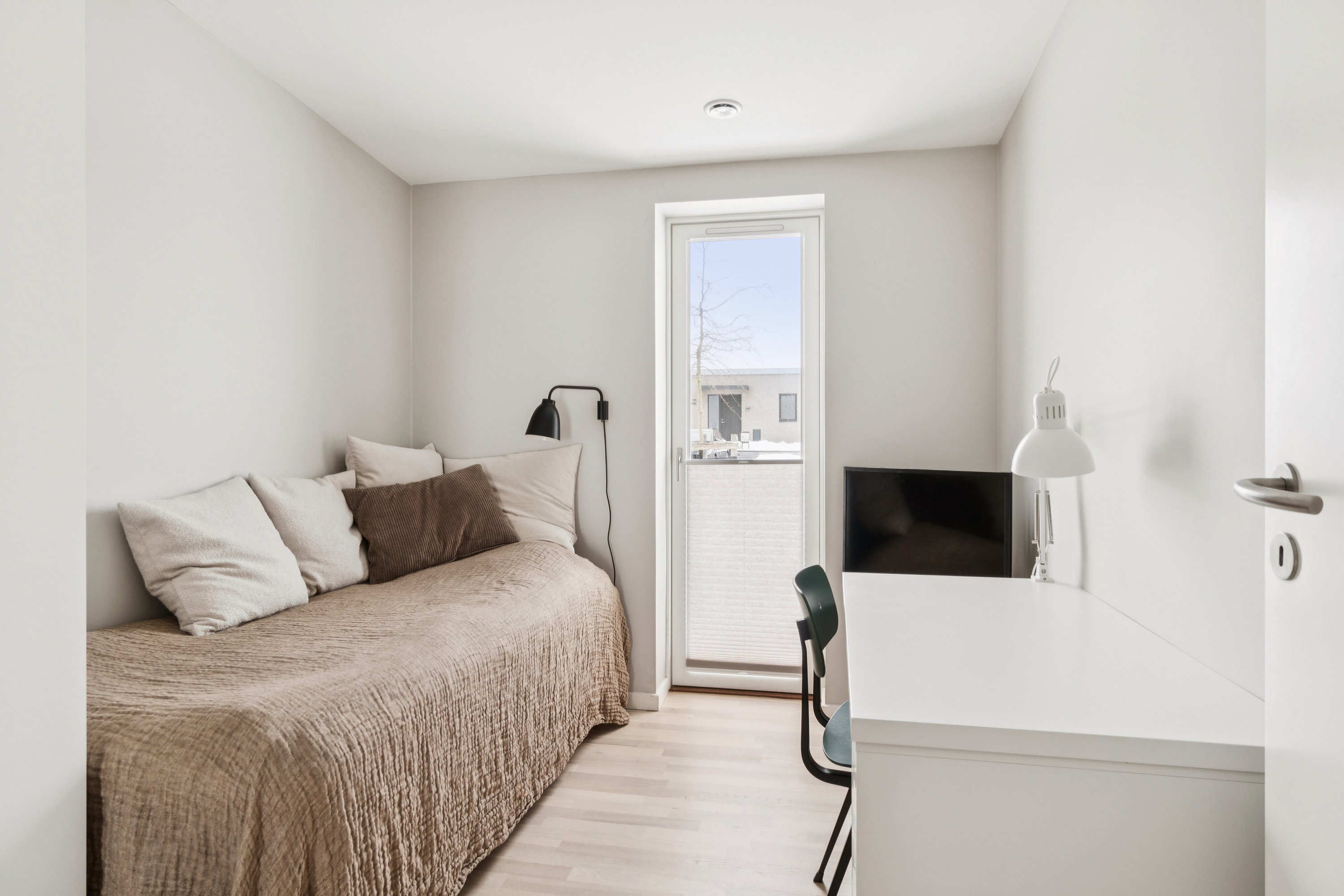 Fremhævet soveværelse billede i fuldskærmstilstand. Billede af Ollebjergs Kvarter 424, 4700 Næstved