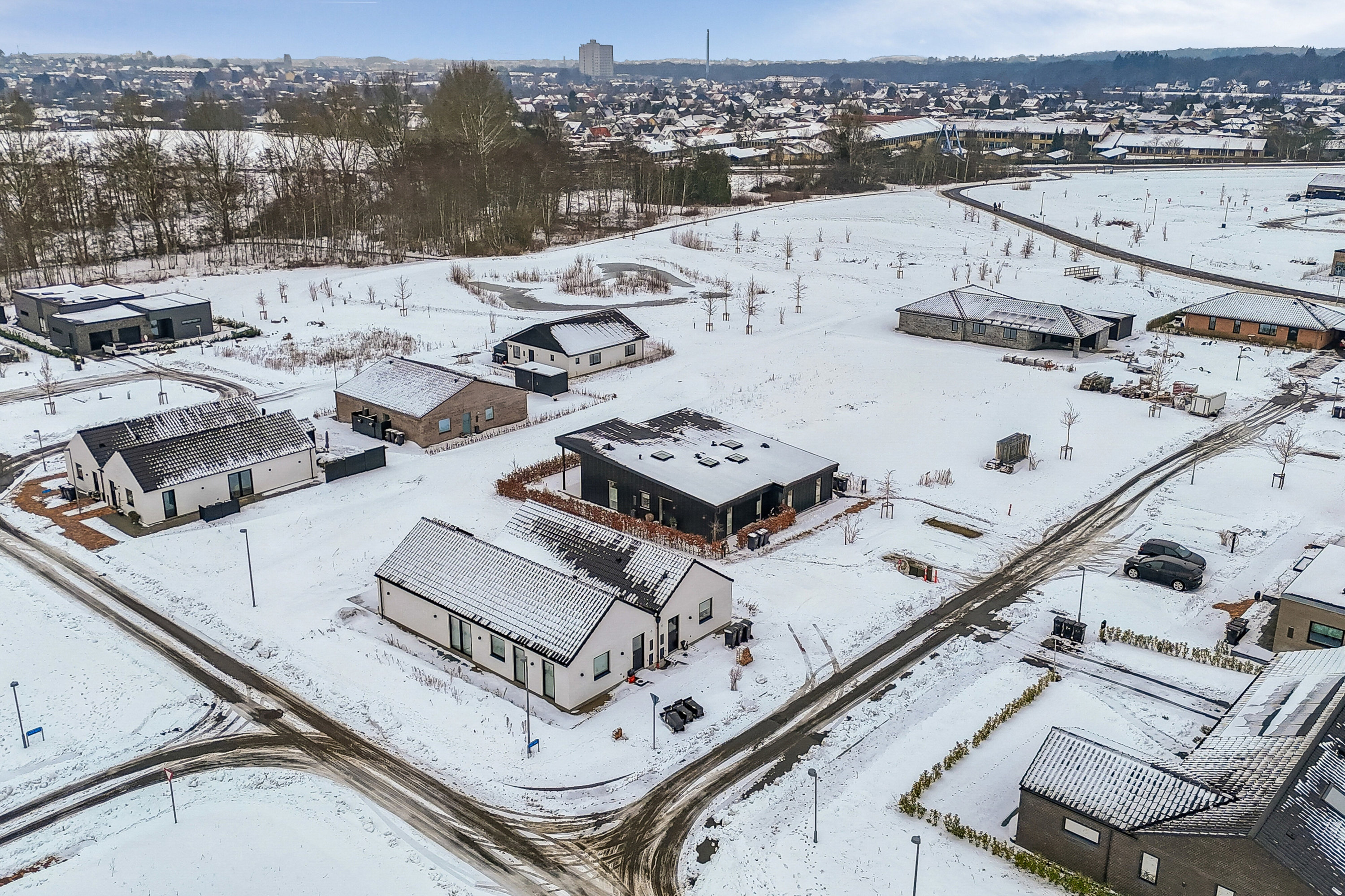 Fremhævet luftfoto billede i fuldskærmstilstand. Billede af Ollebjergs Kvarter 424, 4700 Næstved