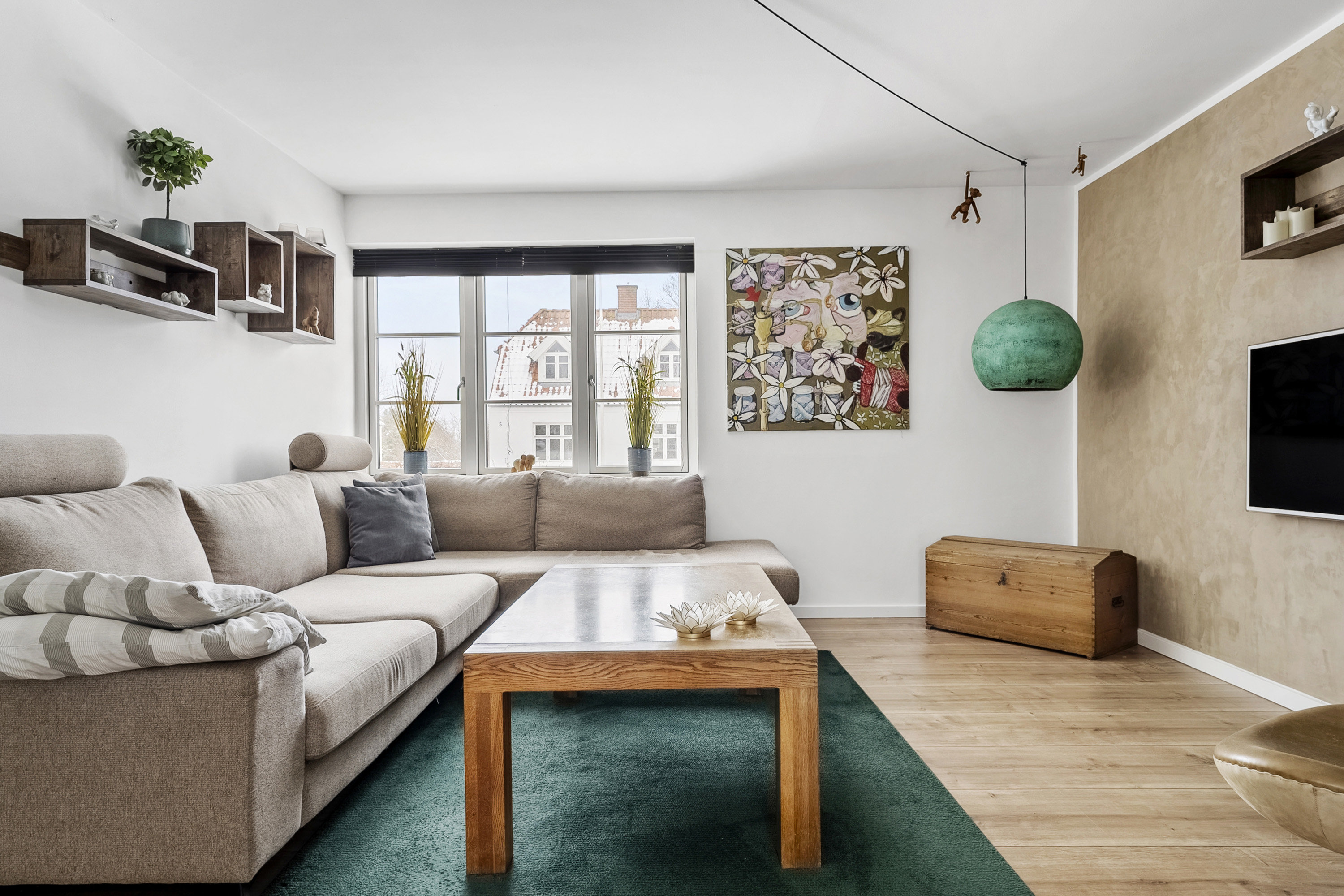 Fremhævet stue billede i fuldskærmstilstand. Billede af Darlingsvej 8, 8700 Horsens