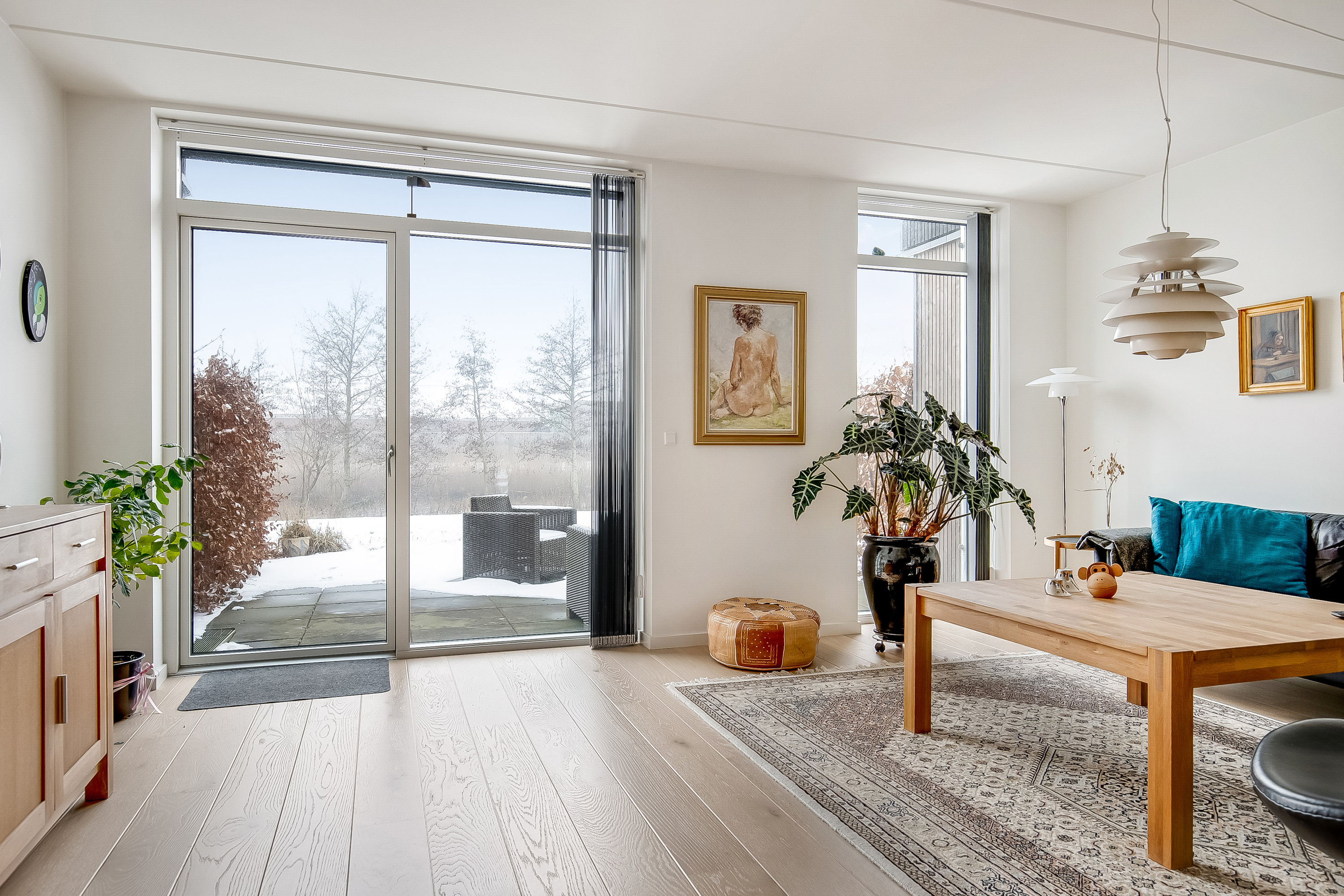 Fremhævet stue billede i fuldskærmstilstand. Billede af Beddingen 53, Skudehavnen, 7100 Vejle