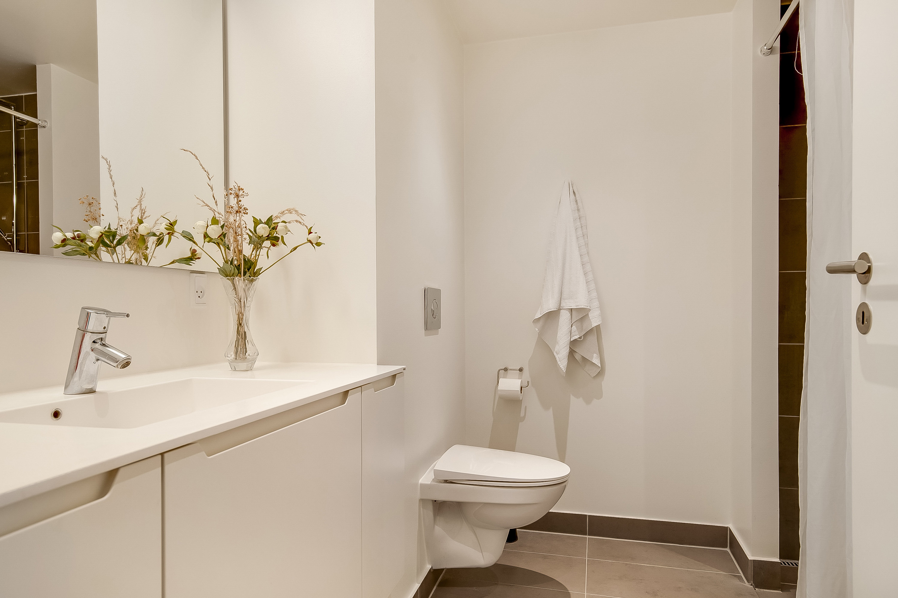 Fremhævet badeværelse billede i fuldskærmstilstand. Billede af Beddingen 53, Skudehavnen, 7100 Vejle