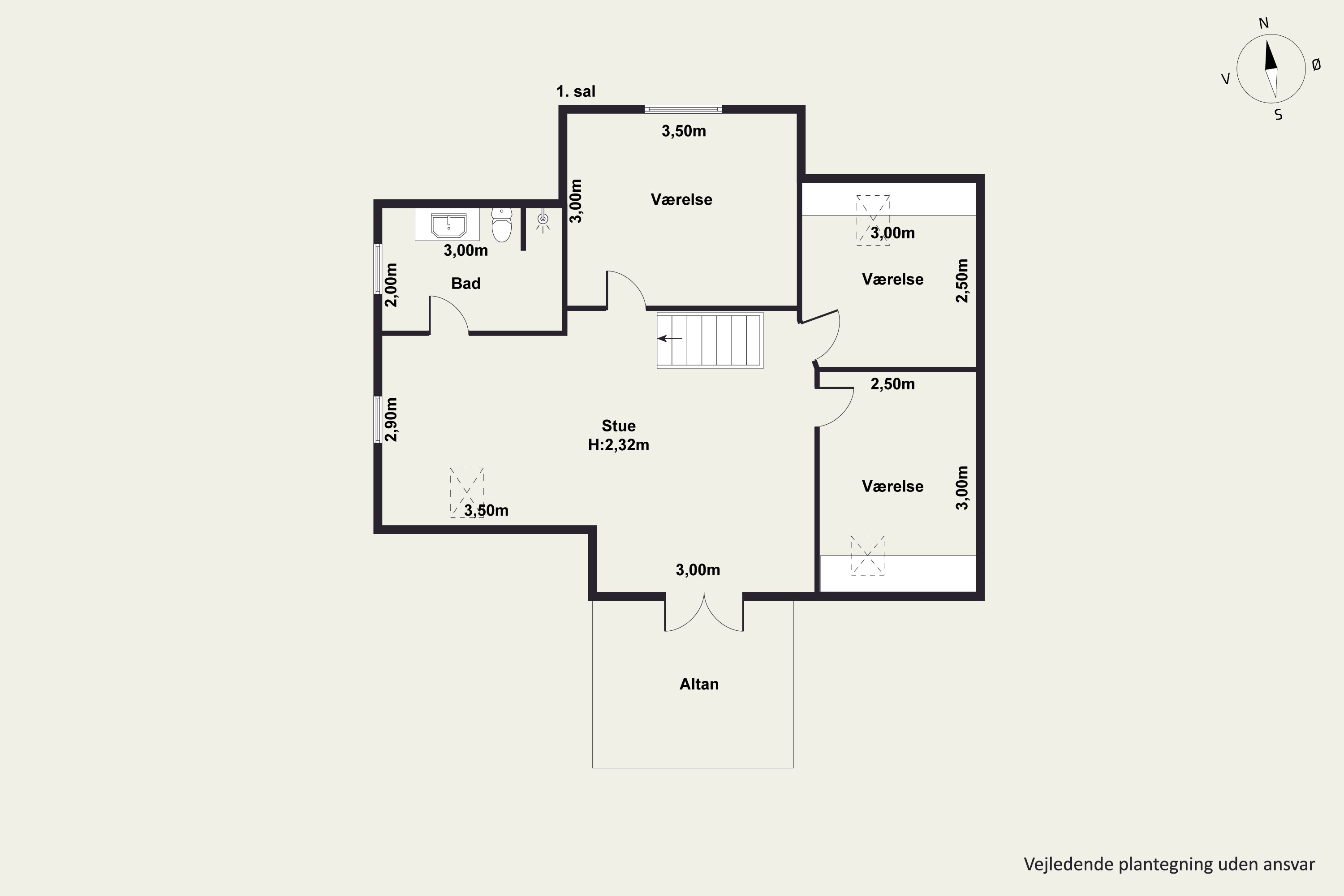 Plantegninger billede af Molsvej 62, Egens, 8410 Rønde