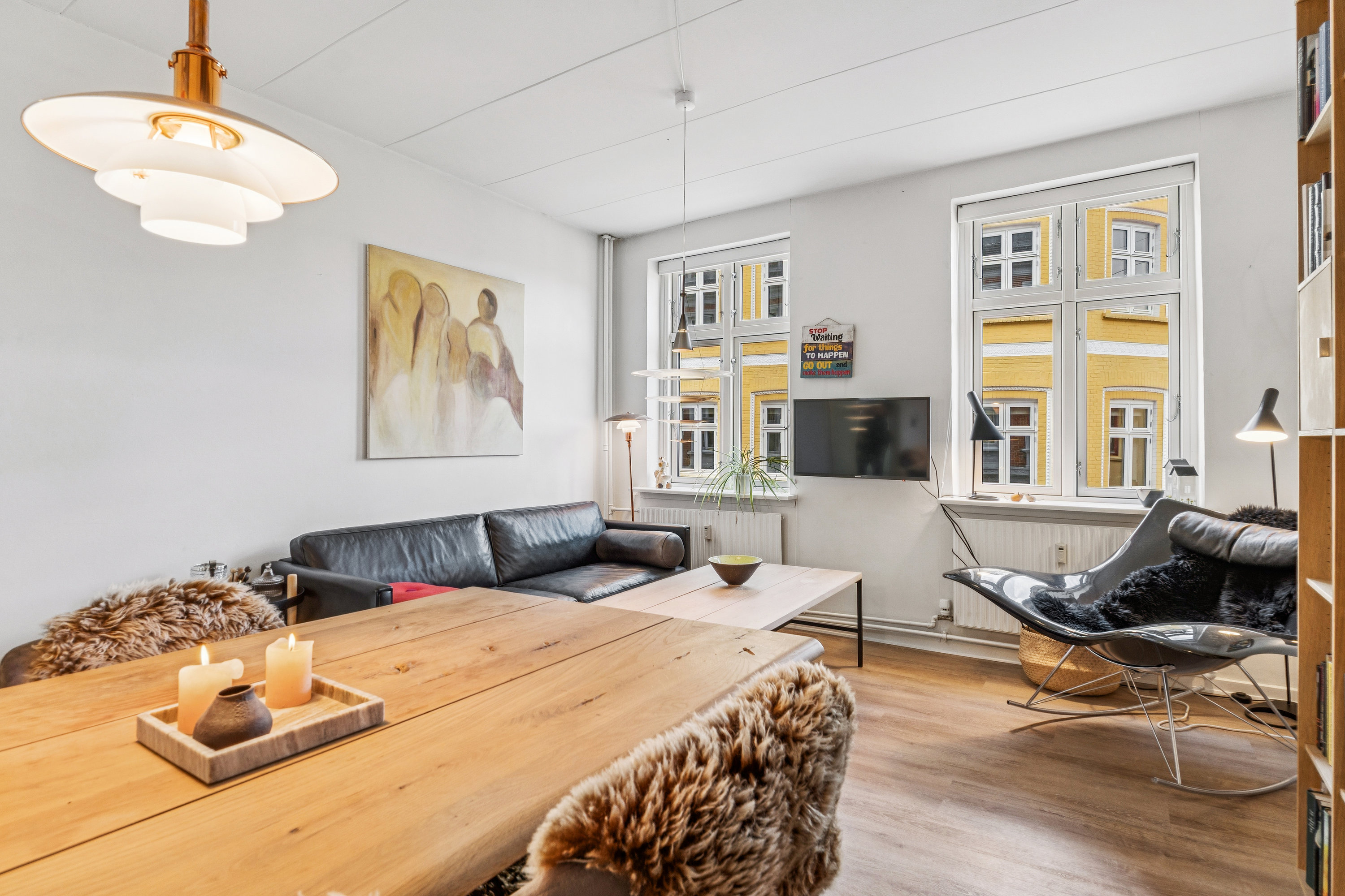 Fremhævet stue billede i fuldskærmstilstand. Billede af Søndergade 9, 1. tv., 9000 Aalborg