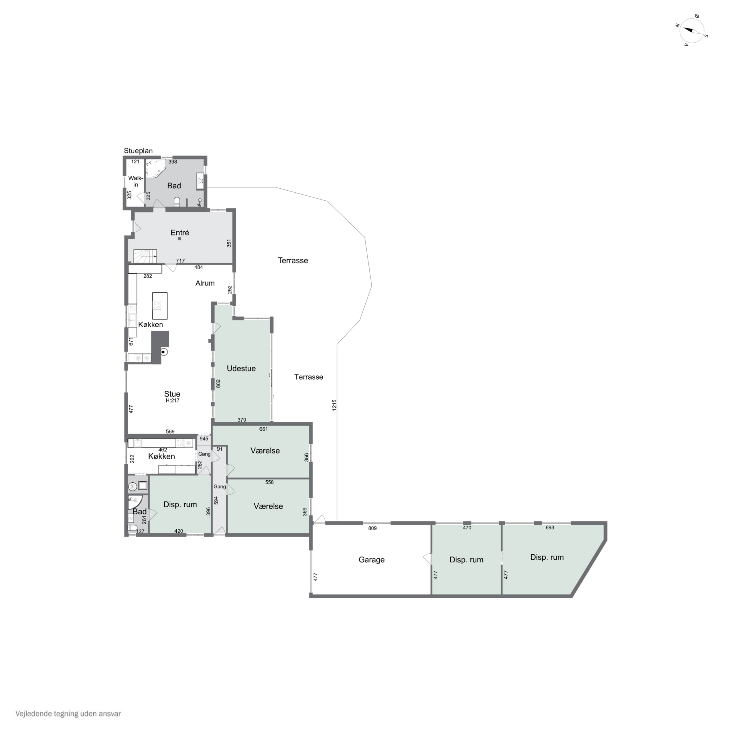 Plantegninger billede af Stadionsvej 3, 4735 Mern