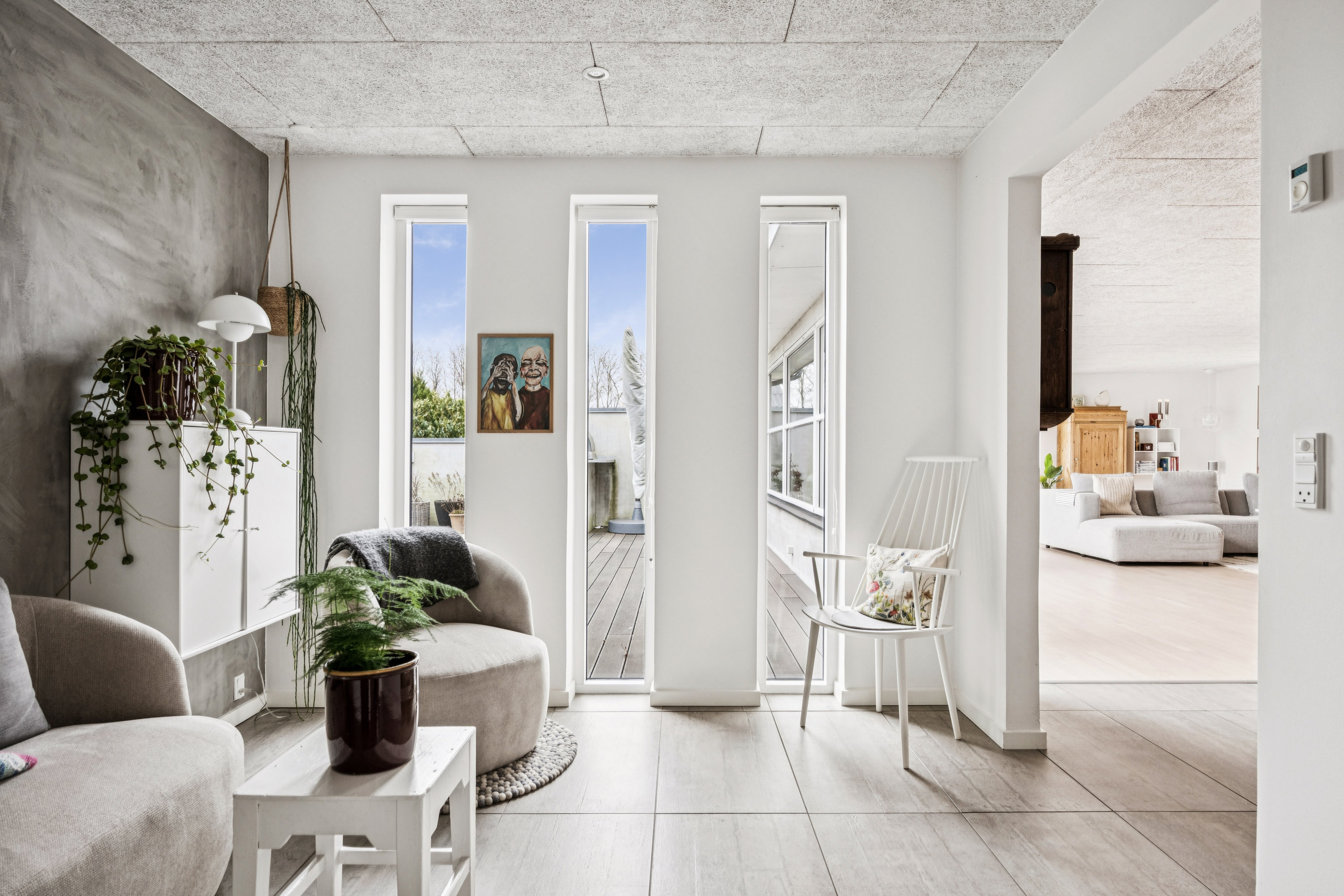 Fremhævet stue billede i fuldskærmstilstand. Billede af Linde Alle 42, 8963 Auning