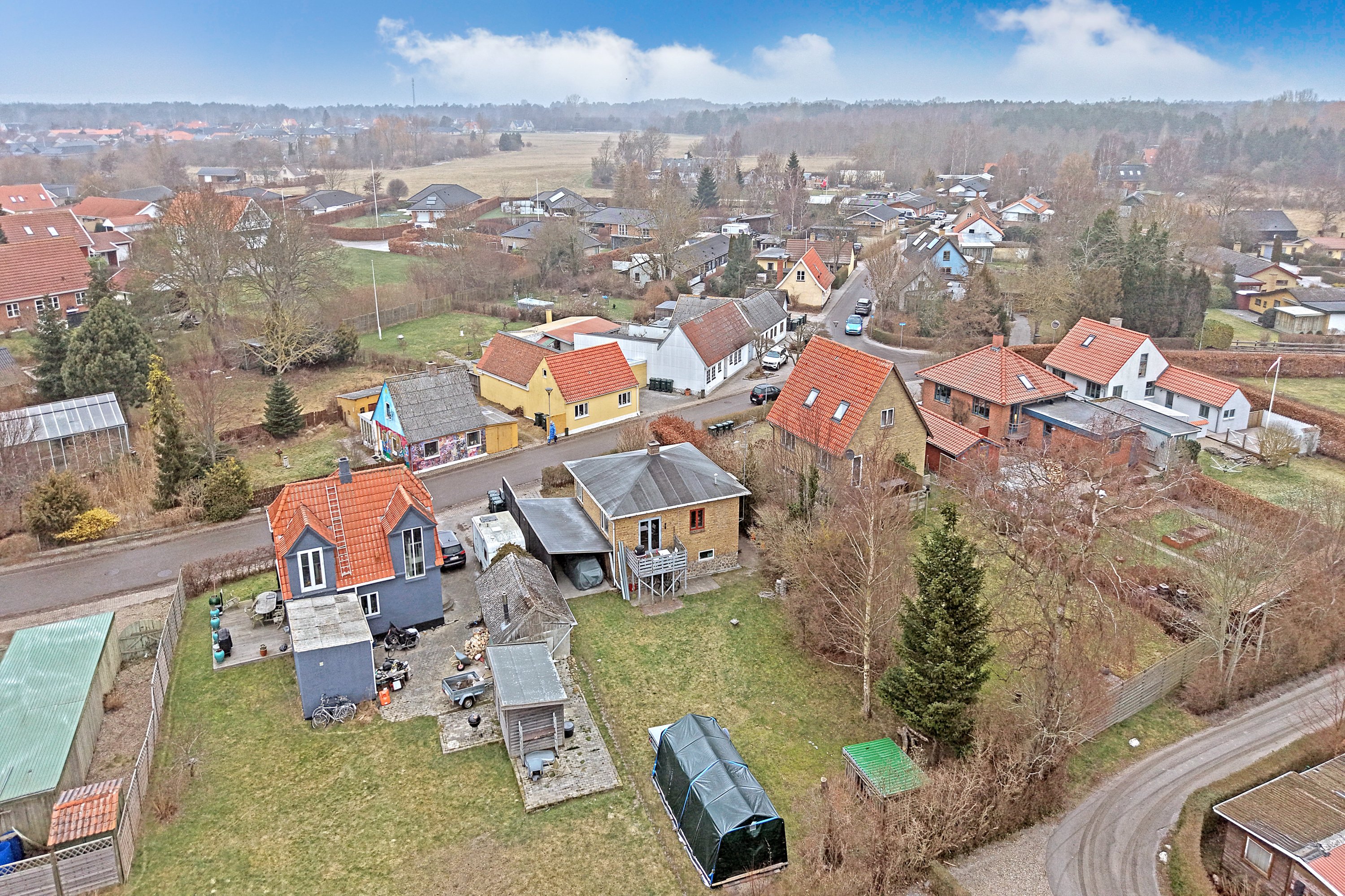 Fremhævet luftfoto billede i fuldskærmstilstand. Billede af Østerlyngvej 28, 4500 Nykøbing Sj