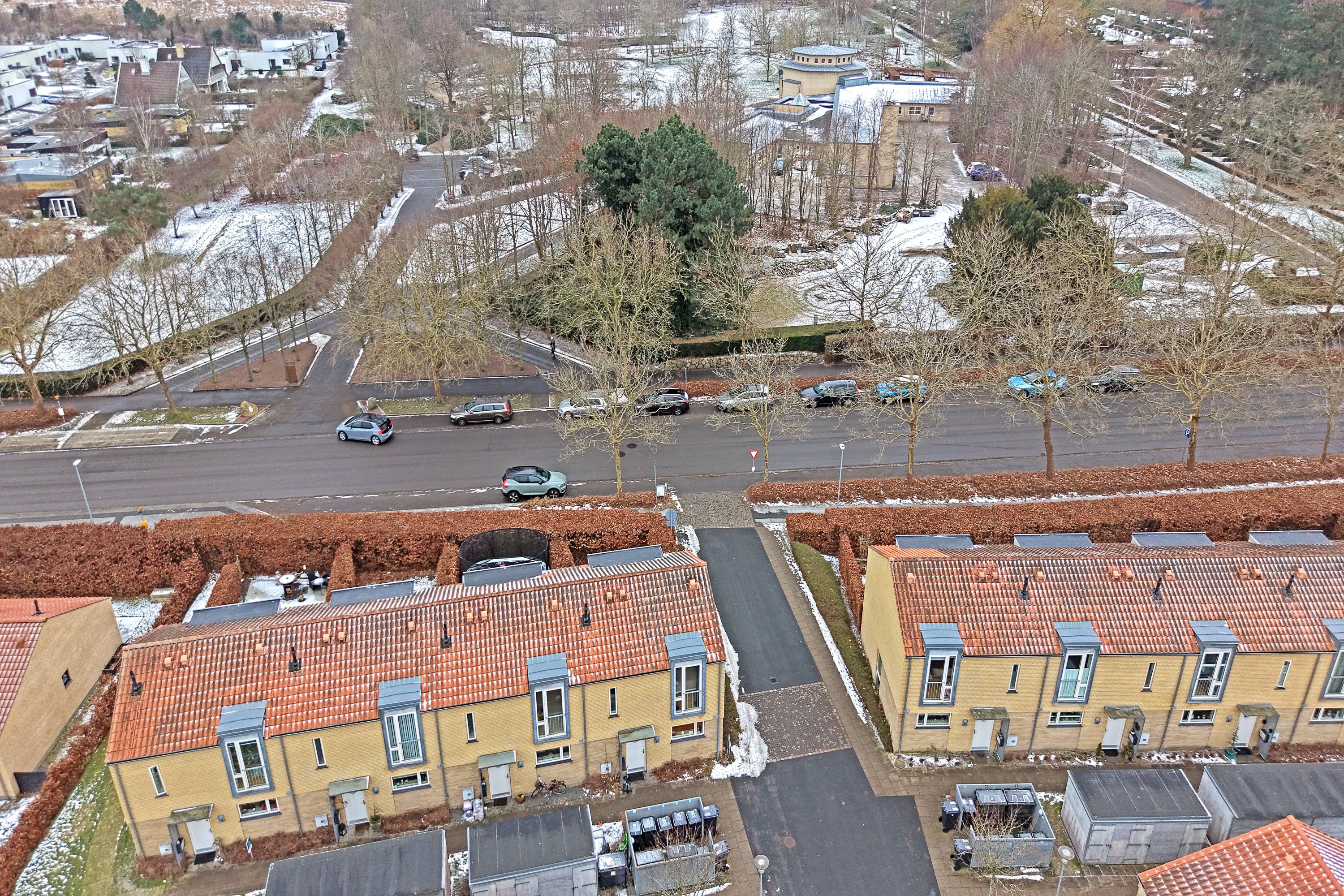 Fremhævet luftfoto billede i fuldskærmstilstand. Billede af P.C Müllers Have 2, 4300 Holbæk