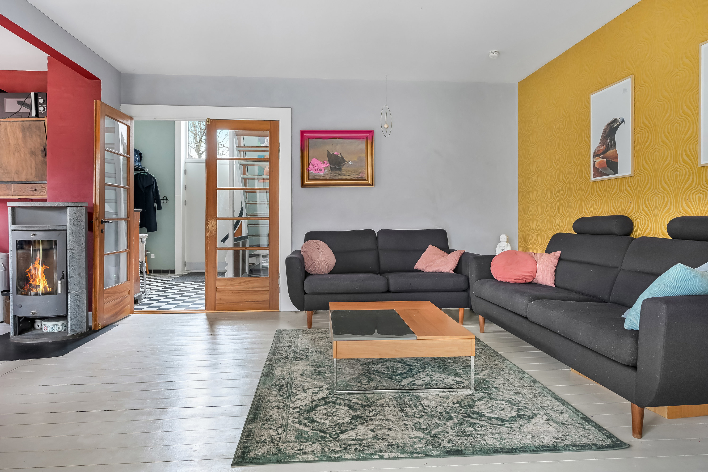 Fremhævet stue billede i fuldskærmstilstand. Billede af Granvej 37, 6710 Esbjerg V