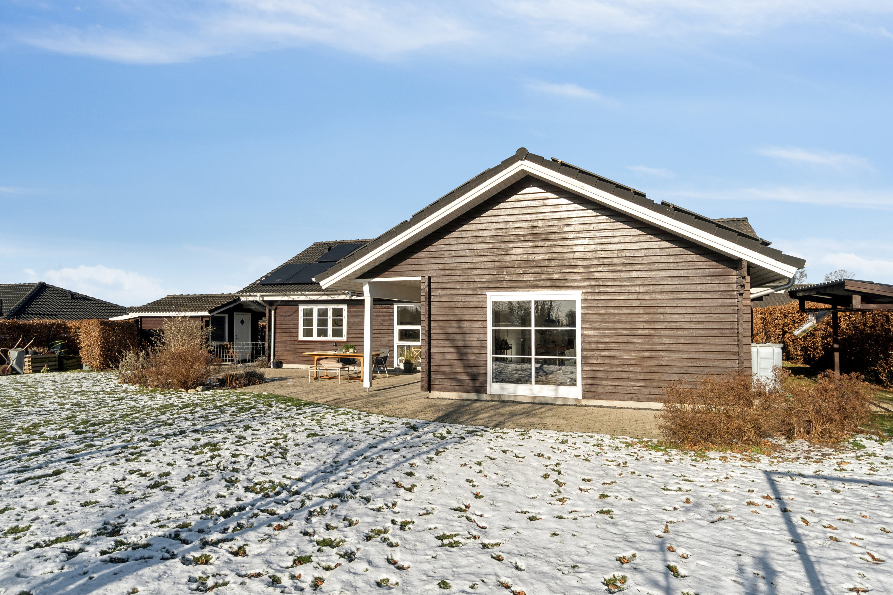 Fremhævet set fra haven billede i fuldskærmstilstand. Billede af Vejgården 86, 4160 Herlufmagle