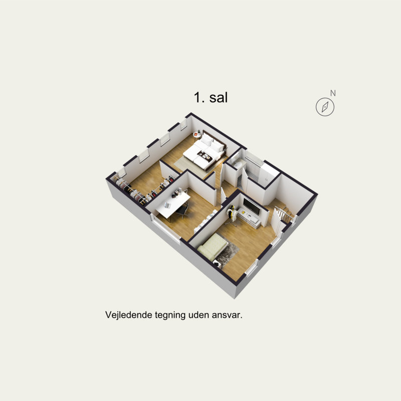 Plantegninger billede af Stensbækvej 1A, Arnum, 6510 Gram