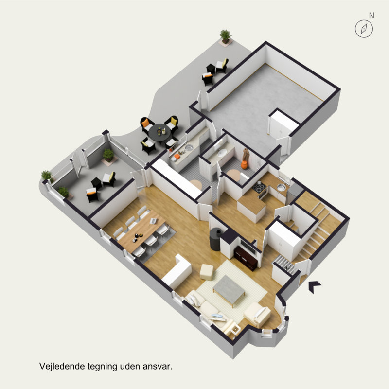 Plantegninger billede af Stensbækvej 1A, Arnum, 6510 Gram