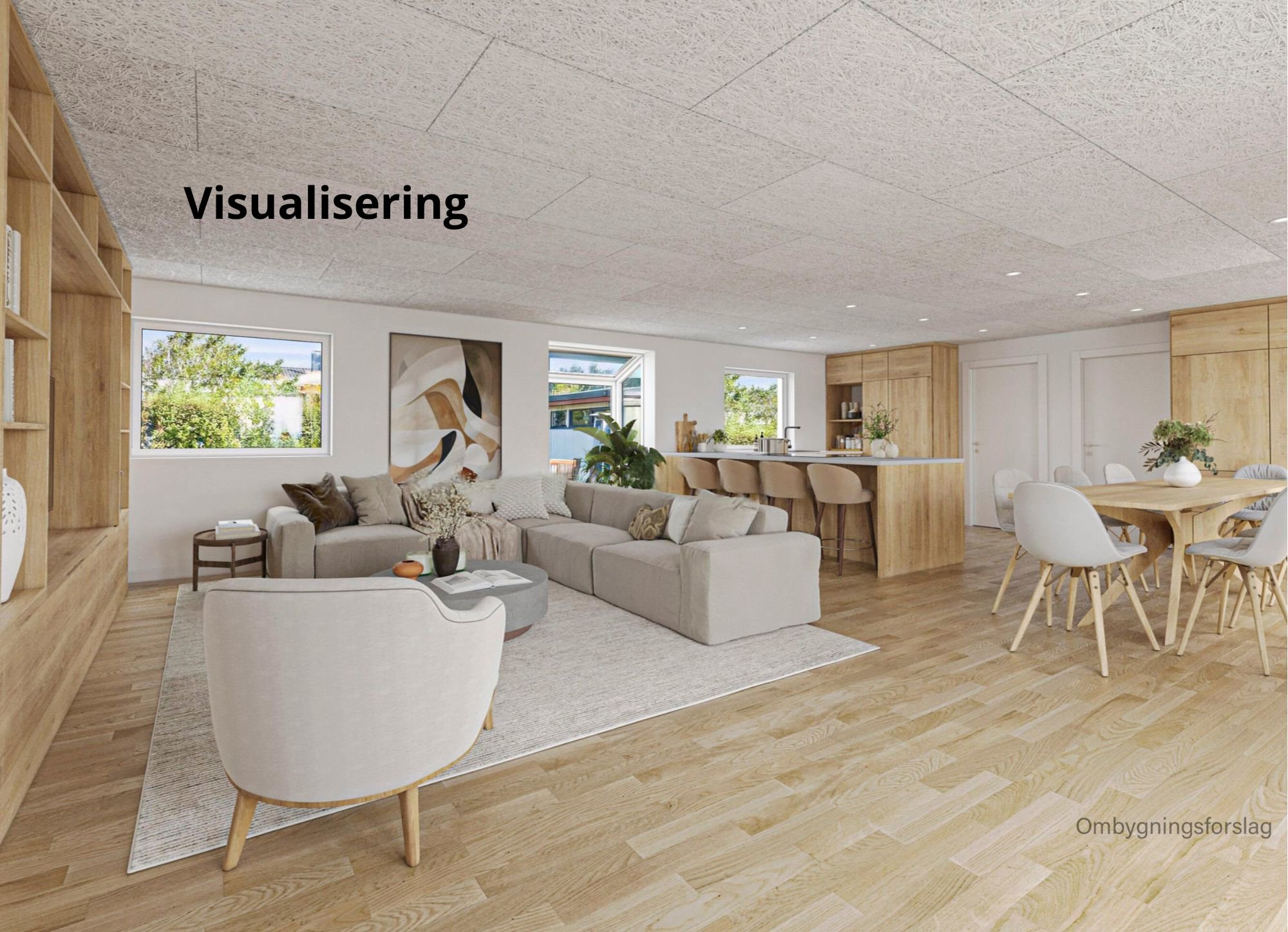 Fremhævet visualisering billede i fuldskærmstilstand. Billede af Solbakken 2, Ræhr, 7730 Hanstholm