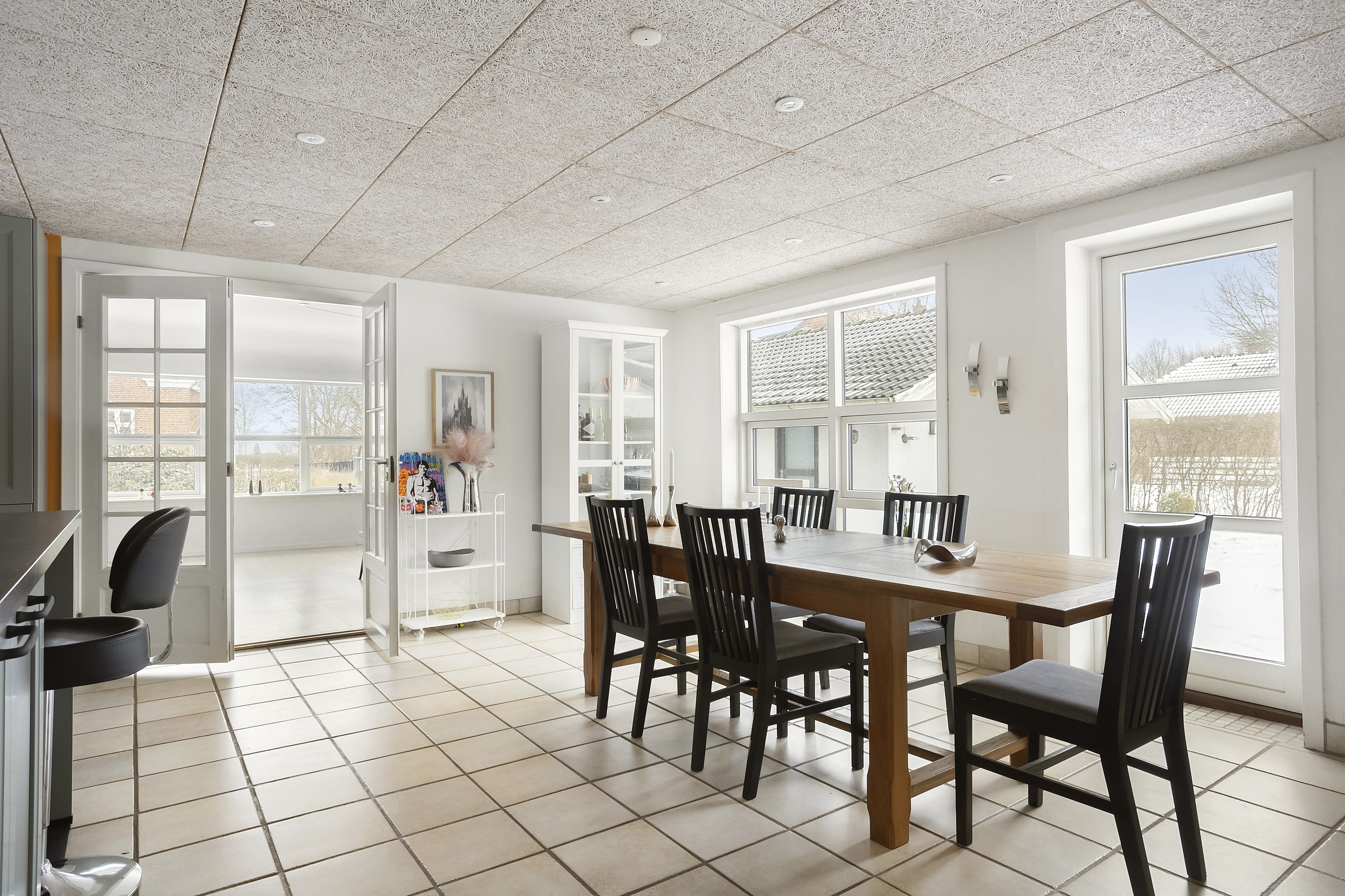 Fremhævet køkken/alrum billede i fuldskærmstilstand. Billede af Tværgade 16, 6621 Gesten