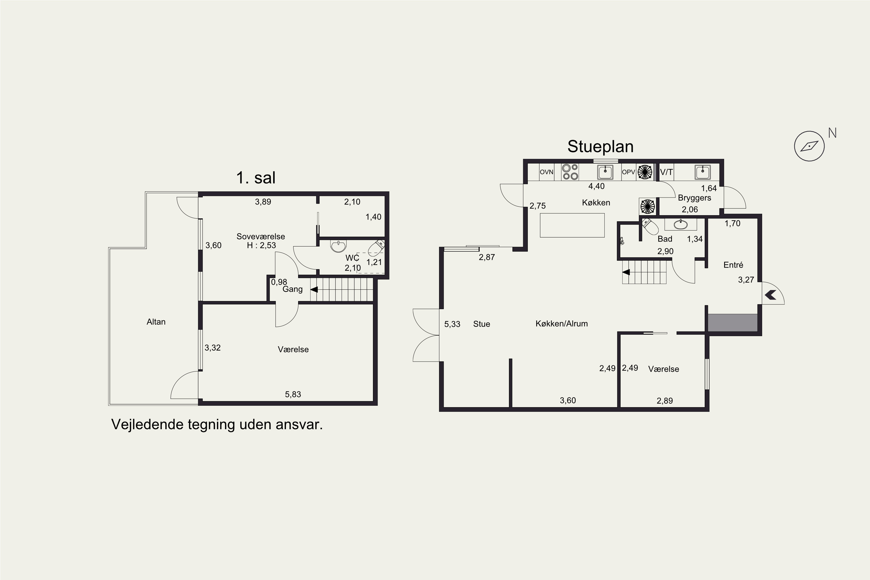 Plantegninger billede af Skolegade 2A, Hou, 8300 Odder