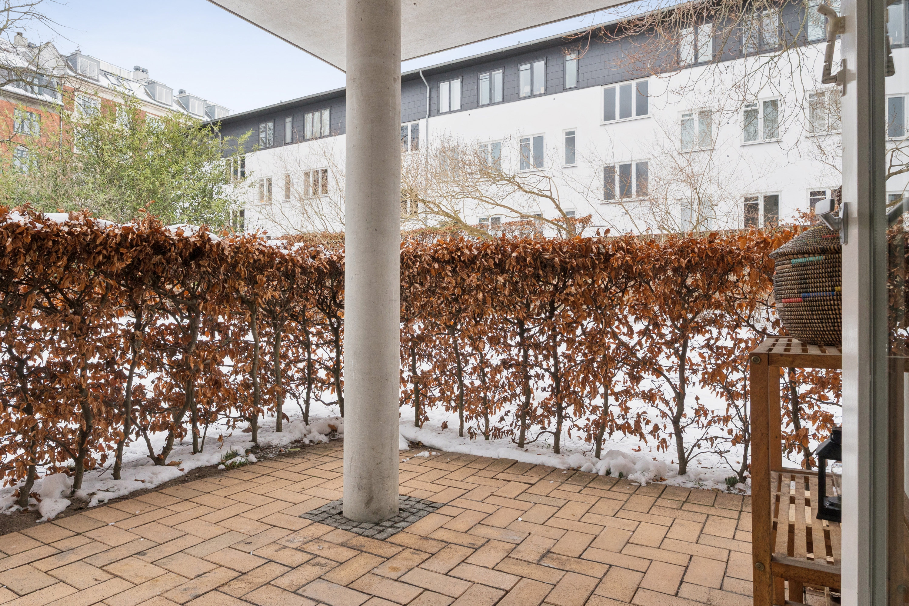 Fremhævet terrasse billede i fuldskærmstilstand. Billede af Rosenvængets Hovedvej 46, st.. 2., 2100 København Ø