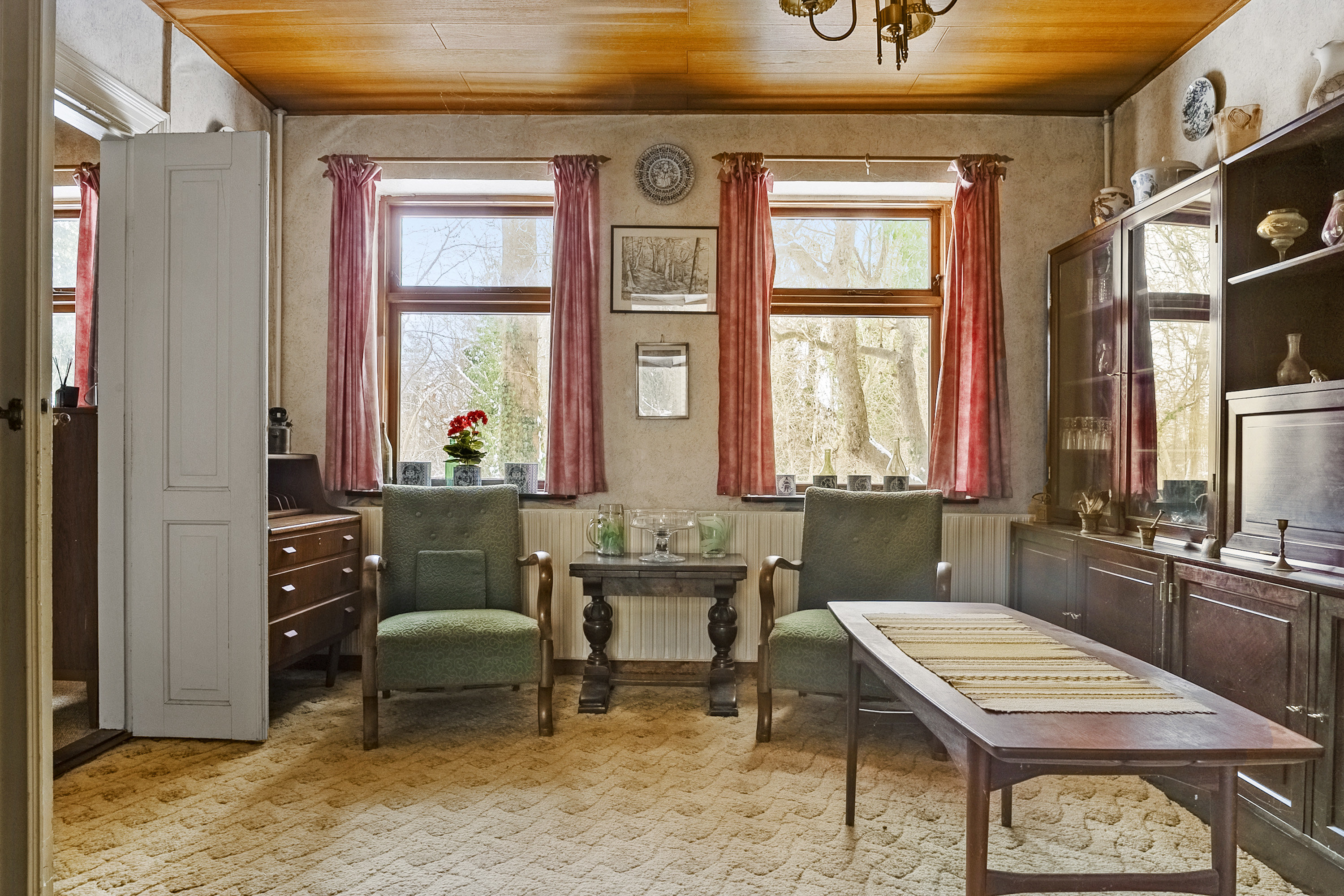 Fremhævet stue billede i fuldskærmstilstand. Billede af Møllebæk 74, Haldrup, 8700 Horsens