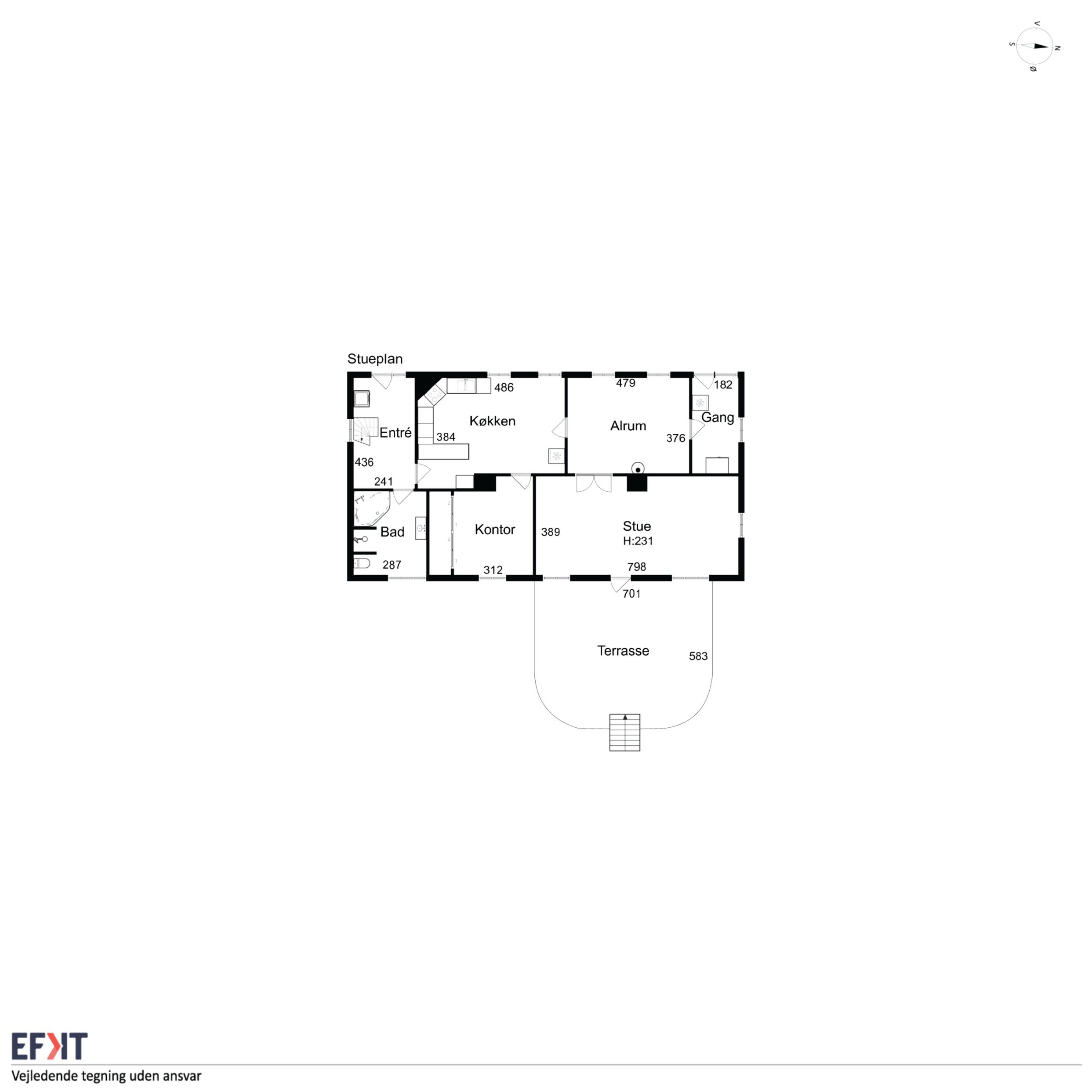 Plantegninger billede af Glerupvej 21, Glerup, 9560 Hadsund