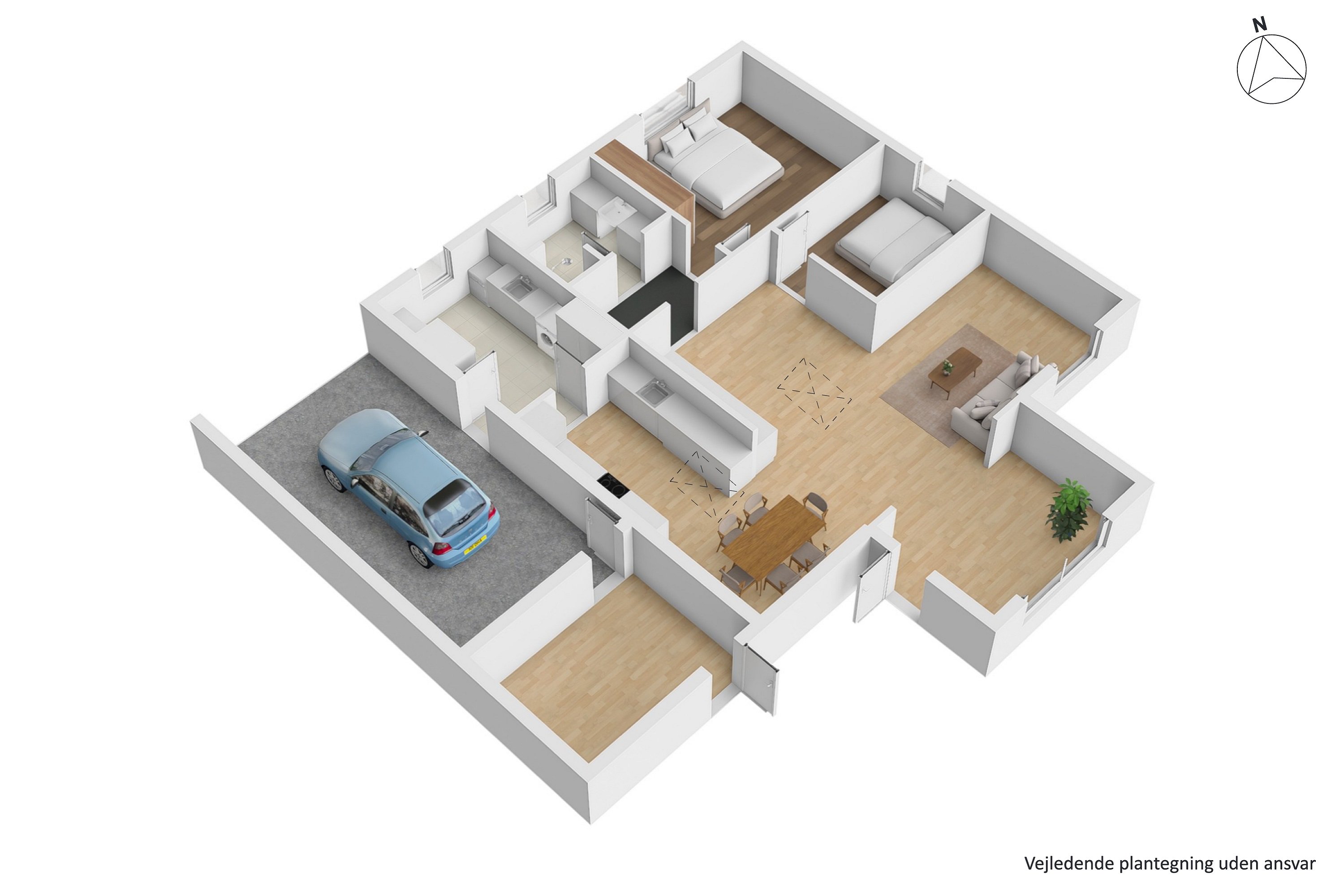 Plantegninger billede af Højager 40, 8382 Hinnerup