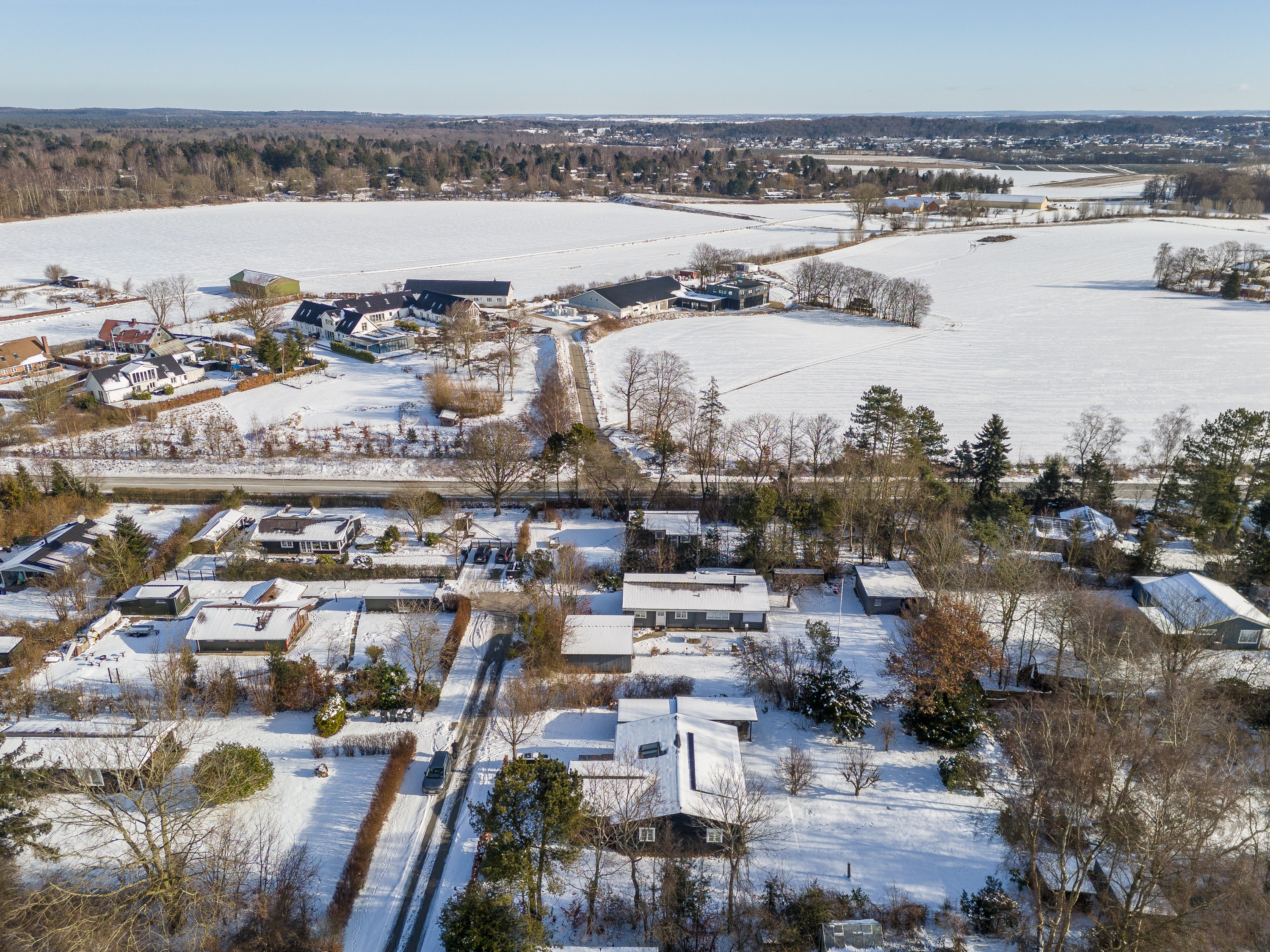 Fremhævet set oppefra billede i fuldskærmstilstand. Billede af Hans Kurtsvej 24, Evetofte, 3370 Melby