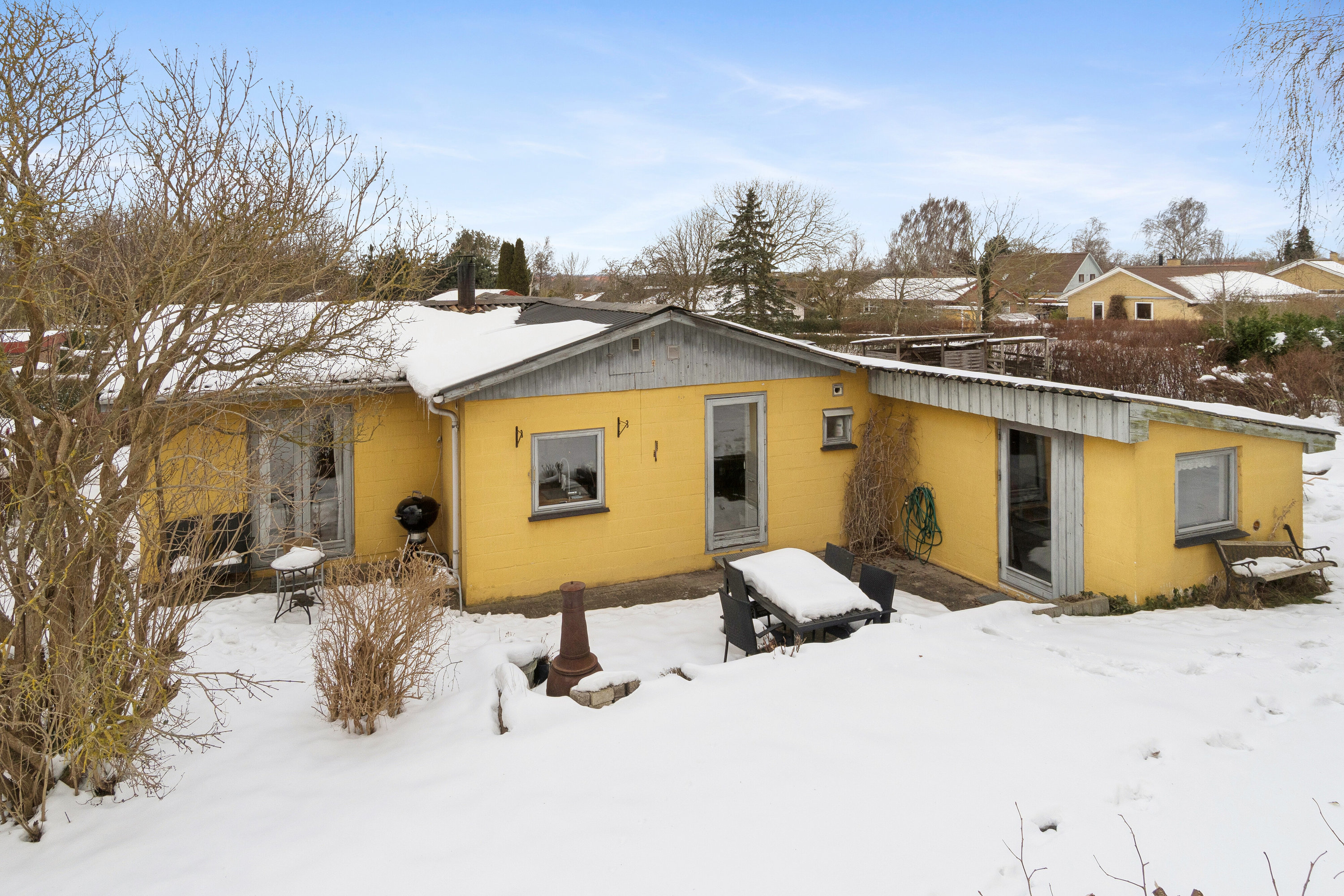 Fremhævet set fra haven billede i fuldskærmstilstand. Billede af Smedestræde 11, Skibinge, 4720 Præstø