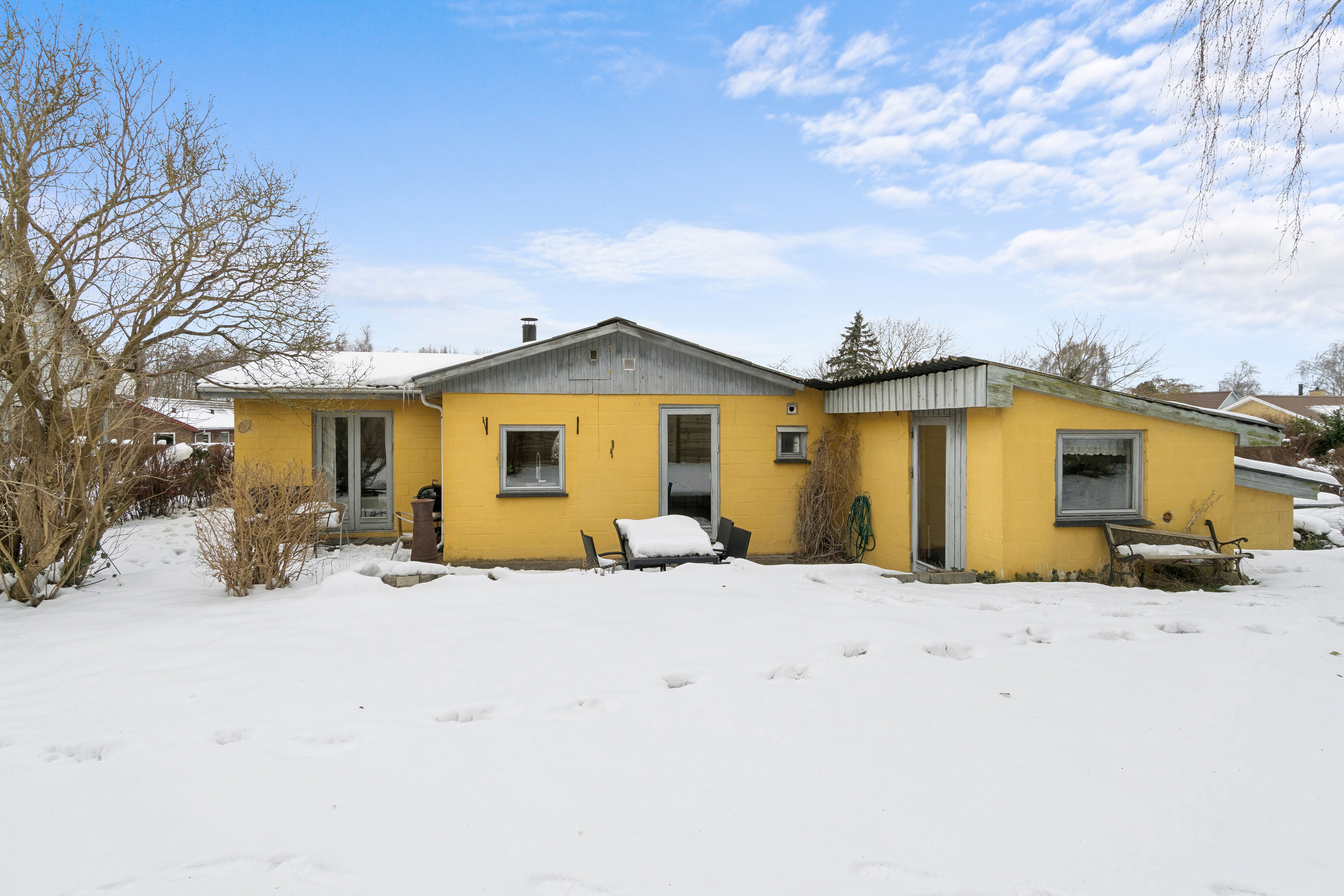 Fremhævet set fra haven billede i fuldskærmstilstand. Billede af Smedestræde 11, Skibinge, 4720 Præstø