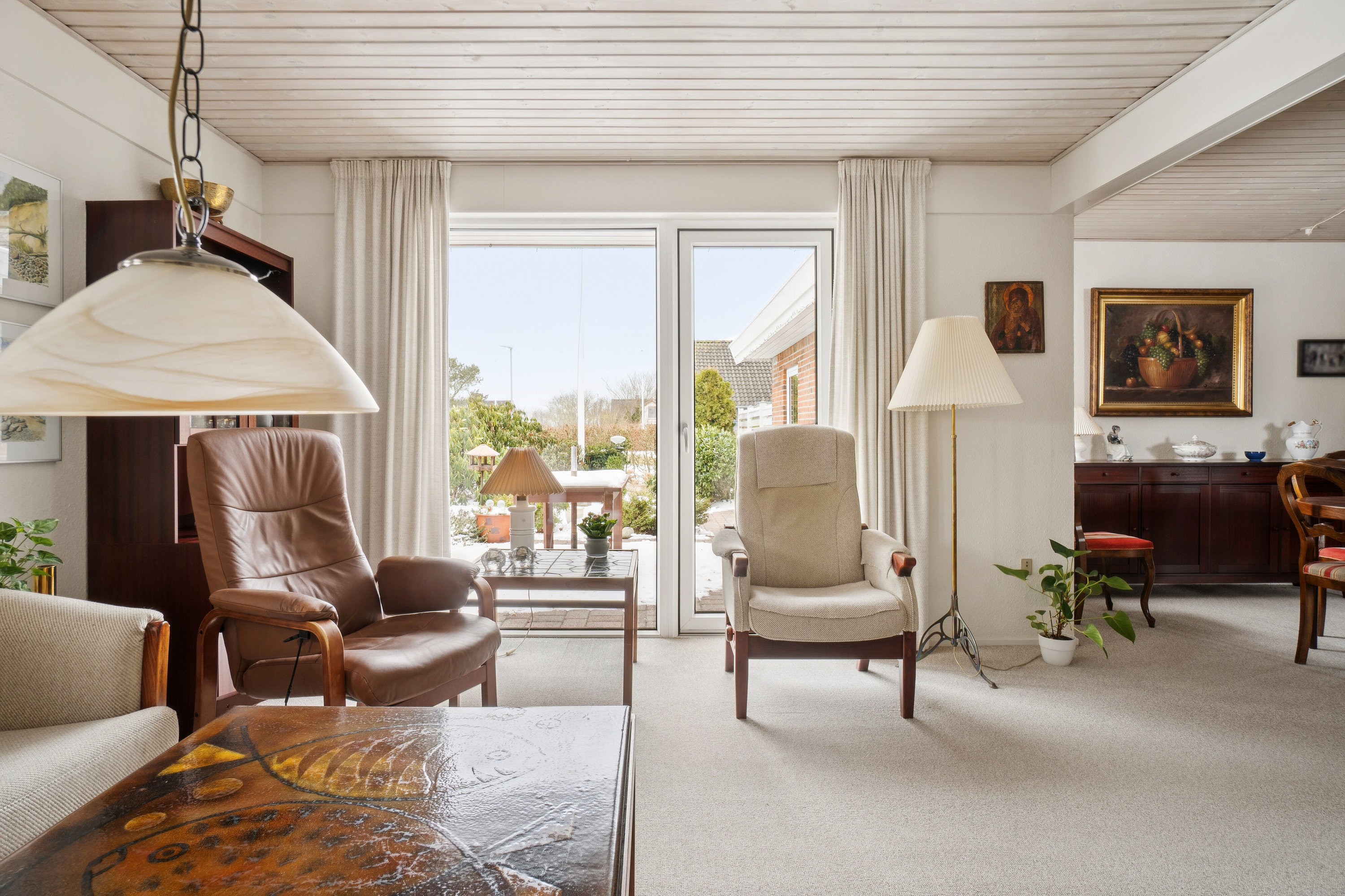 Fremhævet stue billede i fuldskærmstilstand. Billede af Møllevænget 15, Lyngs, 7790 Thyholm