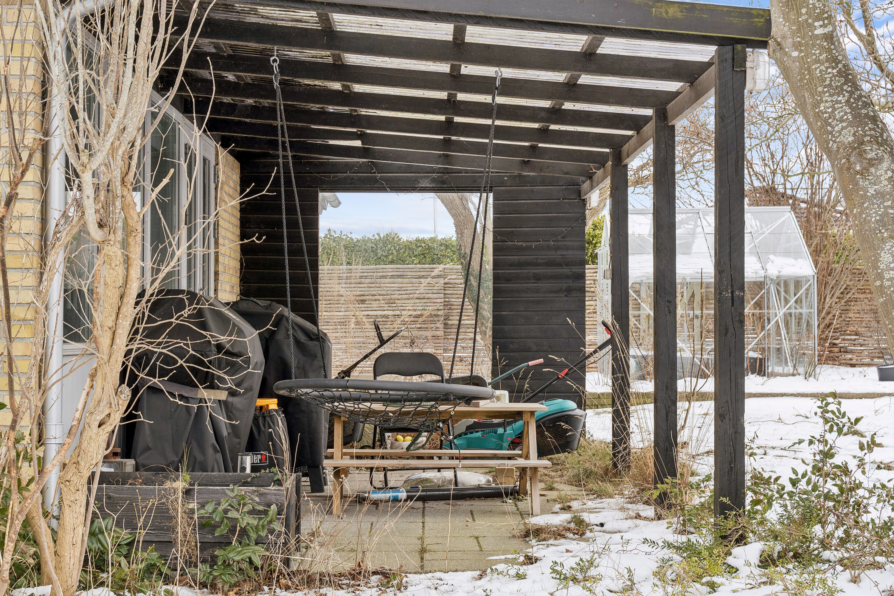 Fremhævet overdækket terrasse billede i fuldskærmstilstand. Billede af Kærmyssevej 7, Kregme, 3300 Frederiksværk