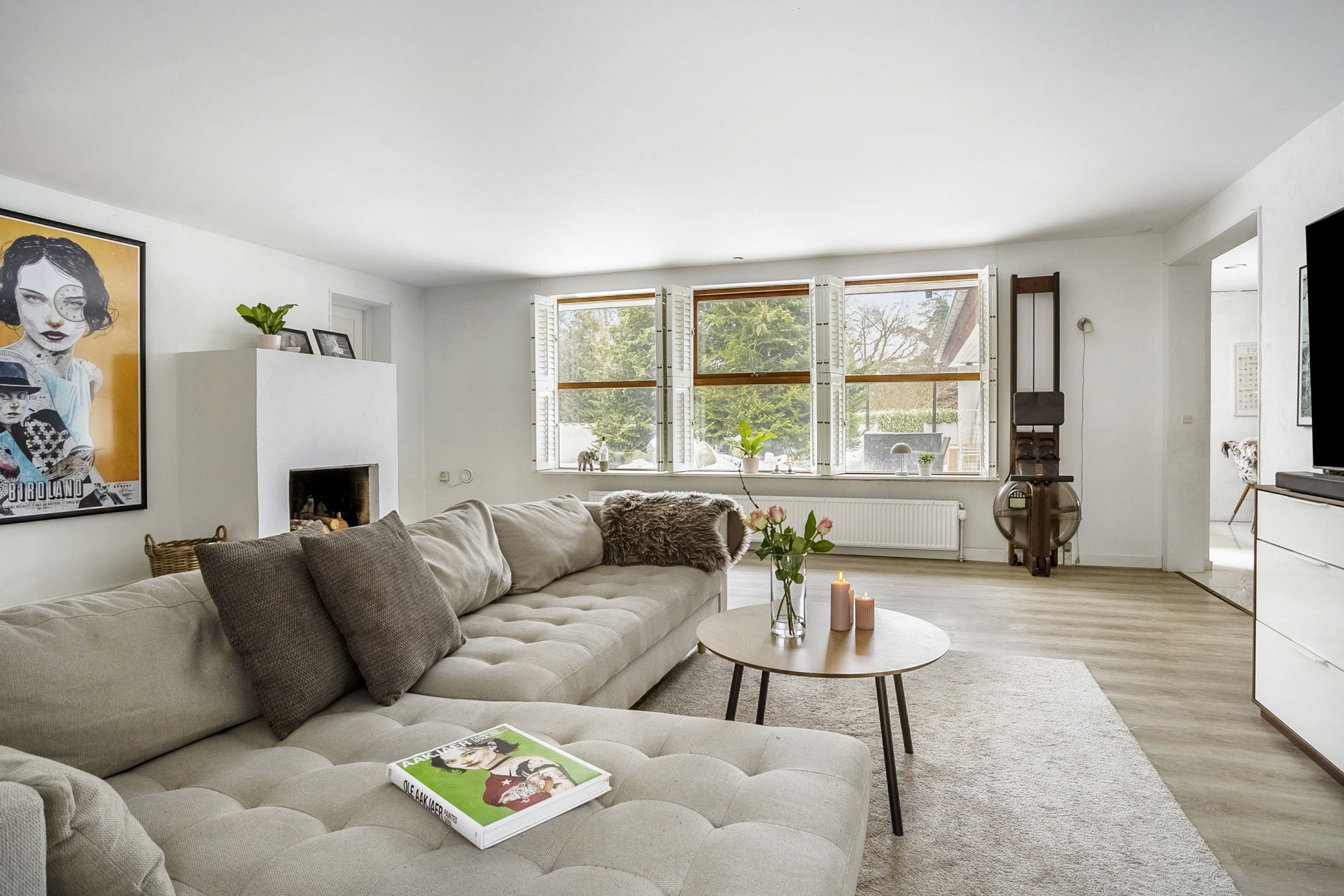 Fremhævet stue billede i fuldskærmstilstand. Billede af Skovgårdsvej 2, 8700 Horsens