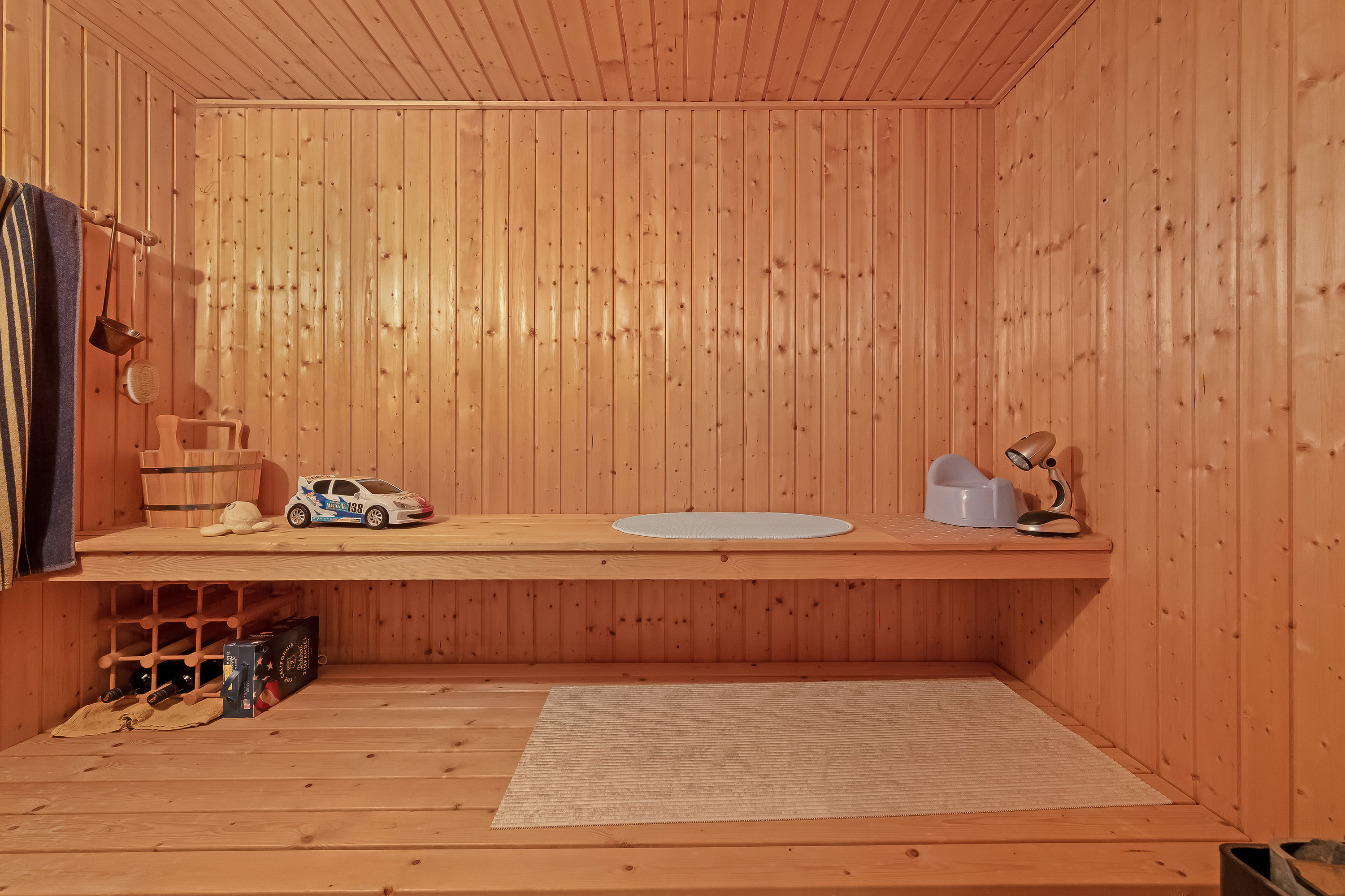 Fremhævet sauna billede i fuldskærmstilstand. Billede af Gyvelvej 31, Stauning, 6900 Skjern