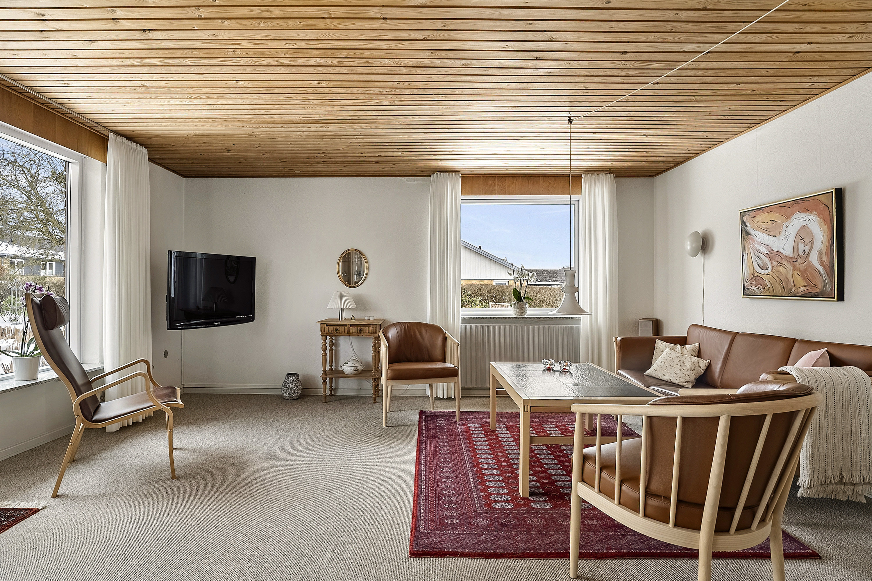 Fremhævet stue billede i fuldskærmstilstand. Billede af Højvangen 40, 8700 Horsens