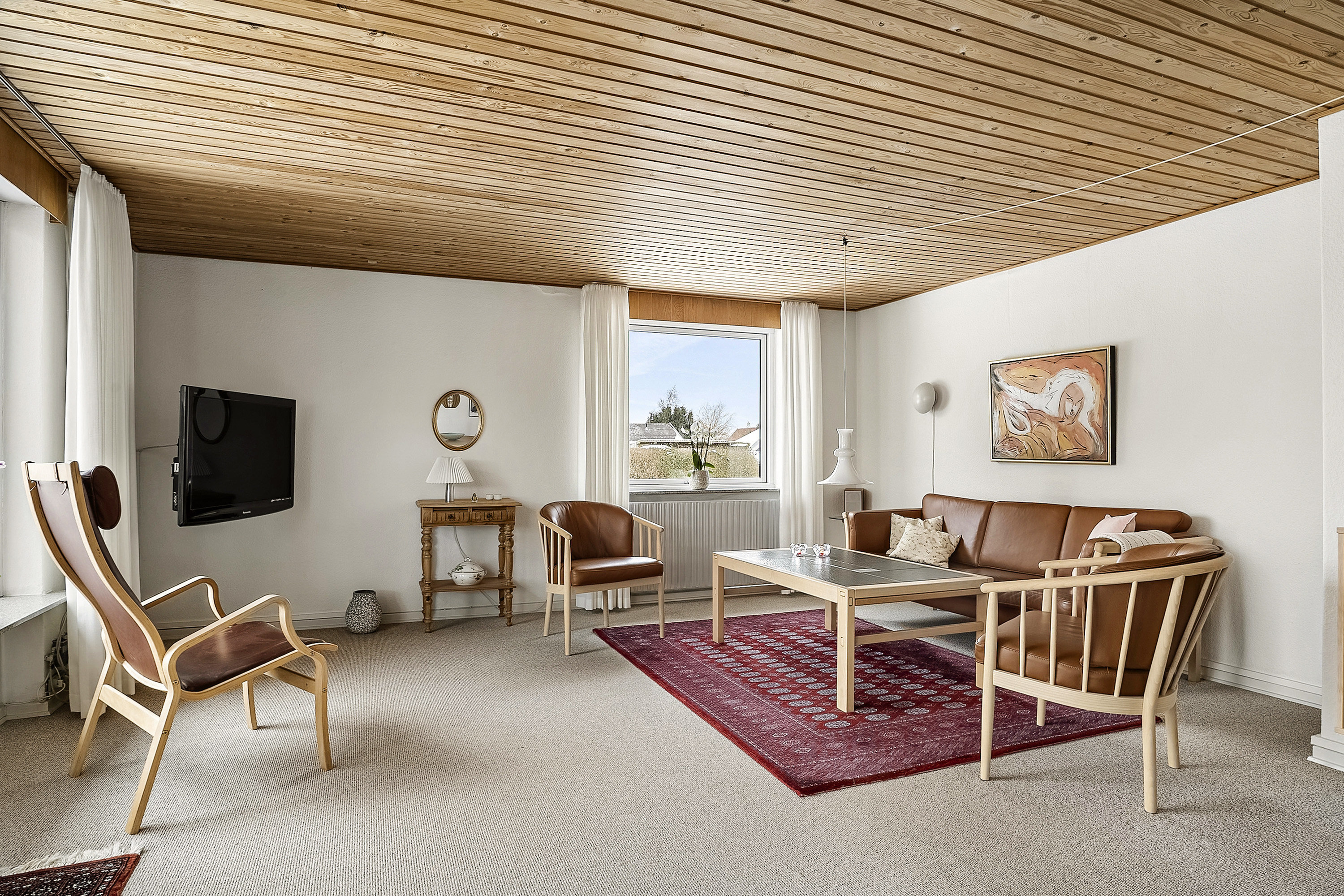 Fremhævet stue billede i fuldskærmstilstand. Billede af Højvangen 40, 8700 Horsens