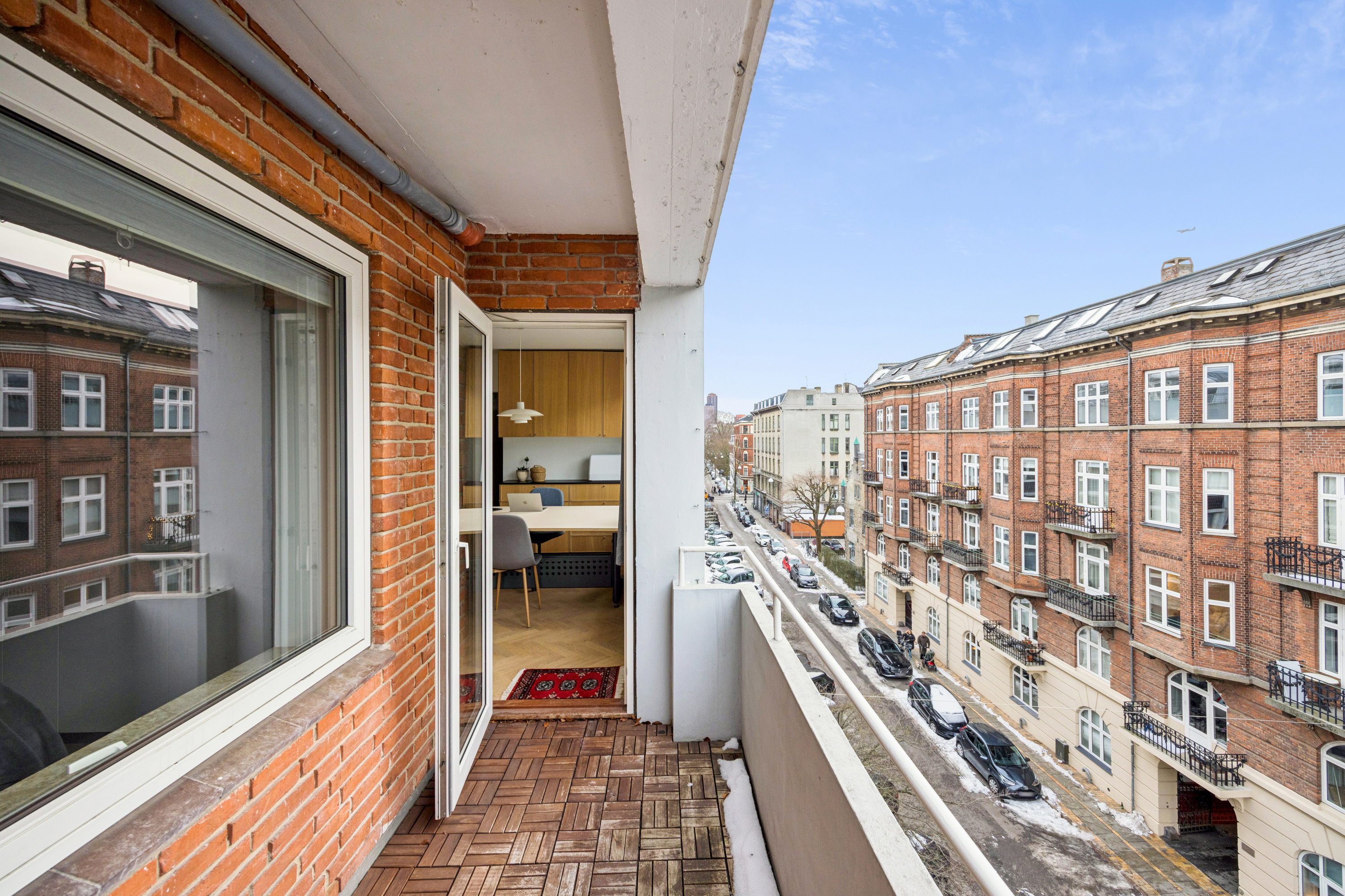 Fremhævet altan billede i fuldskærmstilstand. Billede af Bianco Lunos Alle 8, 4. th., 1868 Frederiksberg C