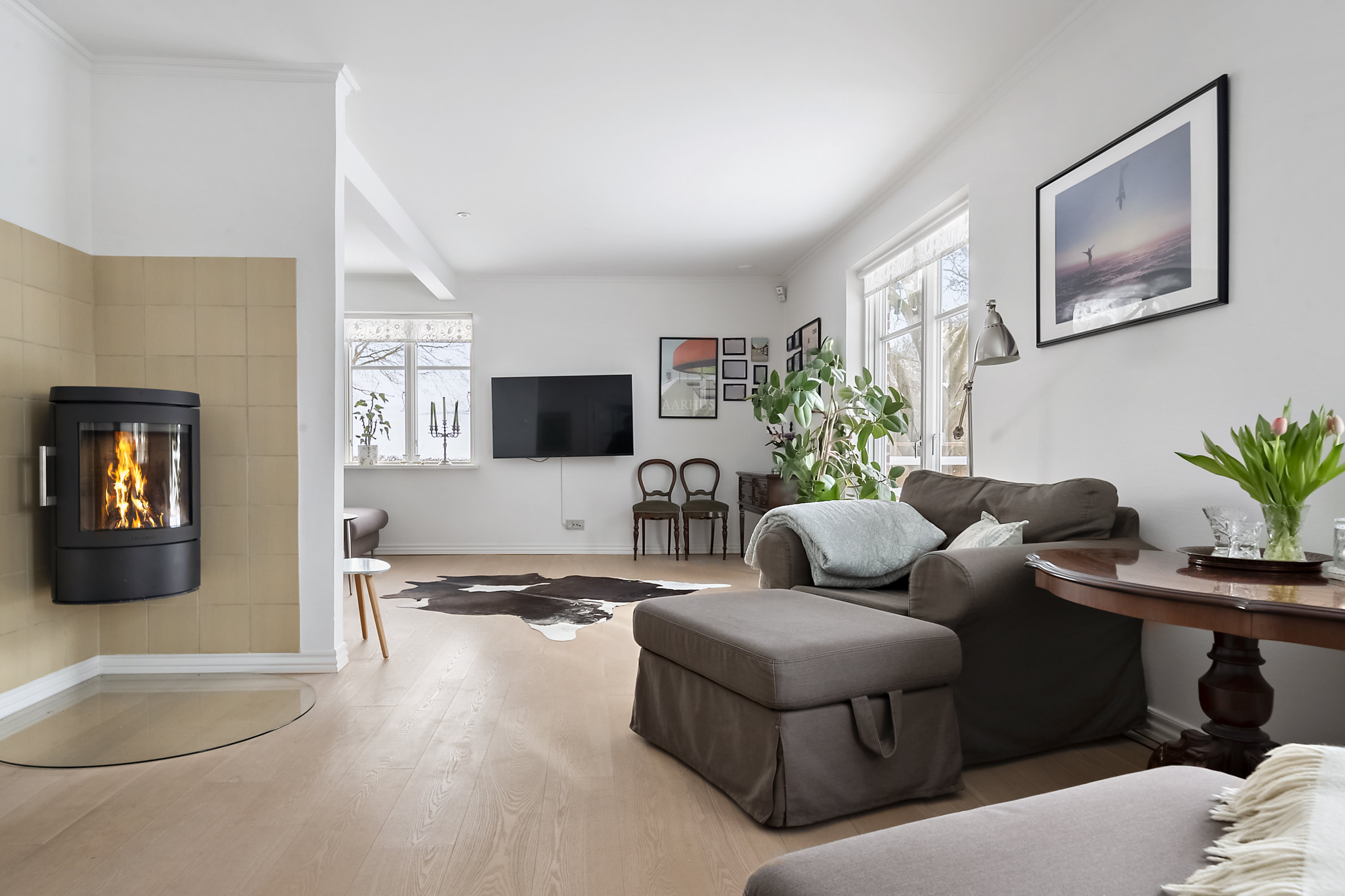 Fremhævet stue billede i fuldskærmstilstand. Billede af Kærbyvej 6, Kasted, 8200 Aarhus N