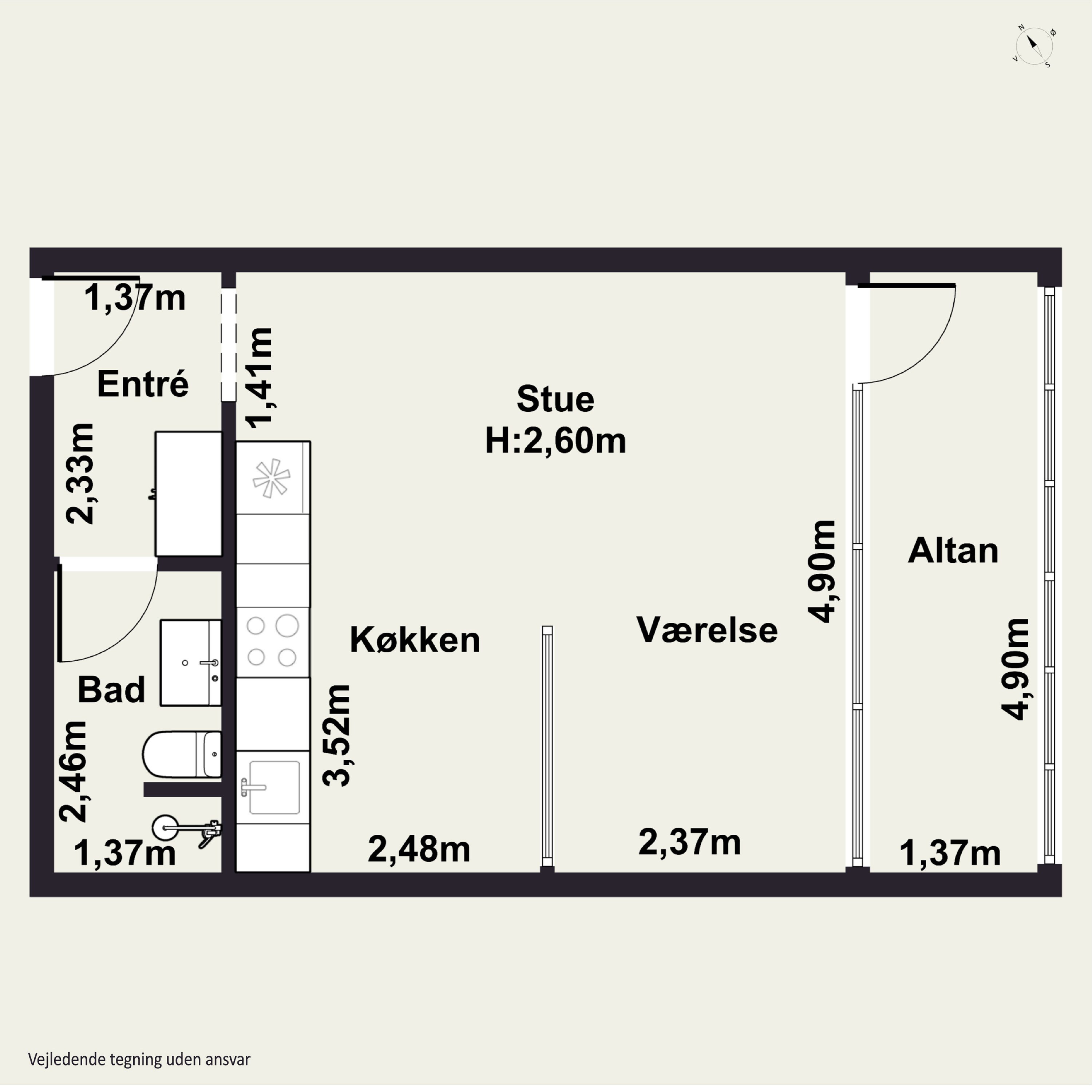 Plantegninger billede af Neergårdsparken 23, 1. 3., 4000 Roskilde