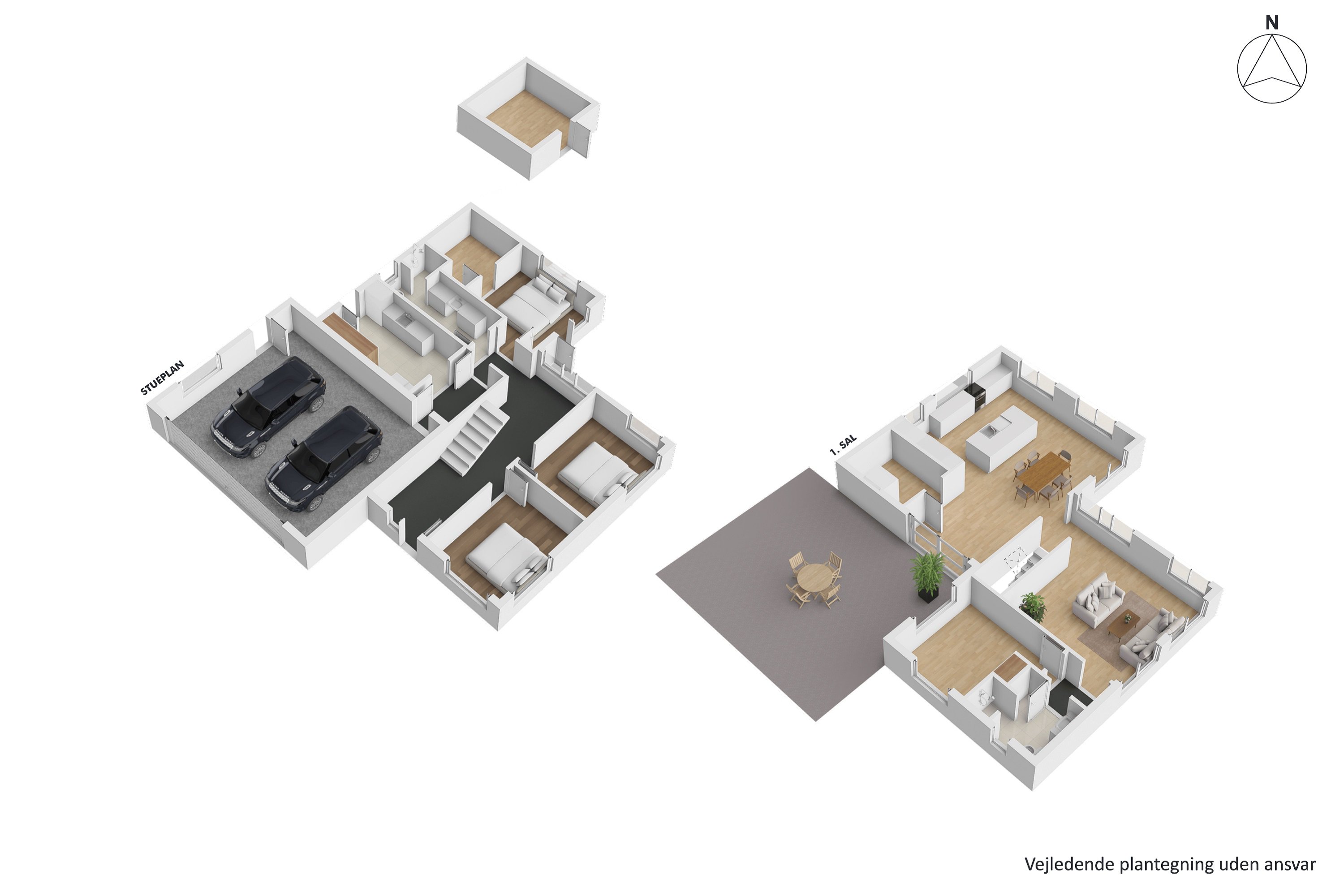 Plantegninger billede af Haarbakken 24, 8382 Hinnerup