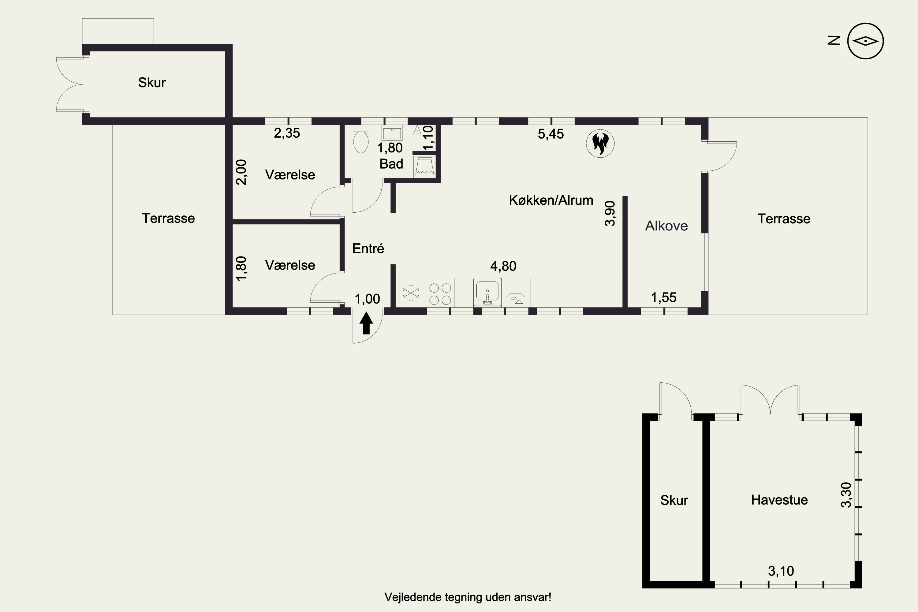 Plantegninger billede af Ellekær 7, Over Draaby Strand, 3630 Jægerspris